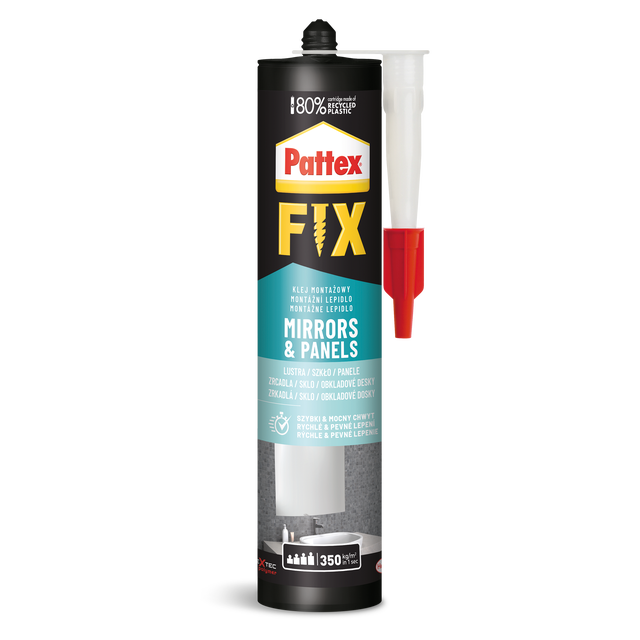 Klej montażowy do luster, szkła i paneli 0.44 kg Pattex Fix