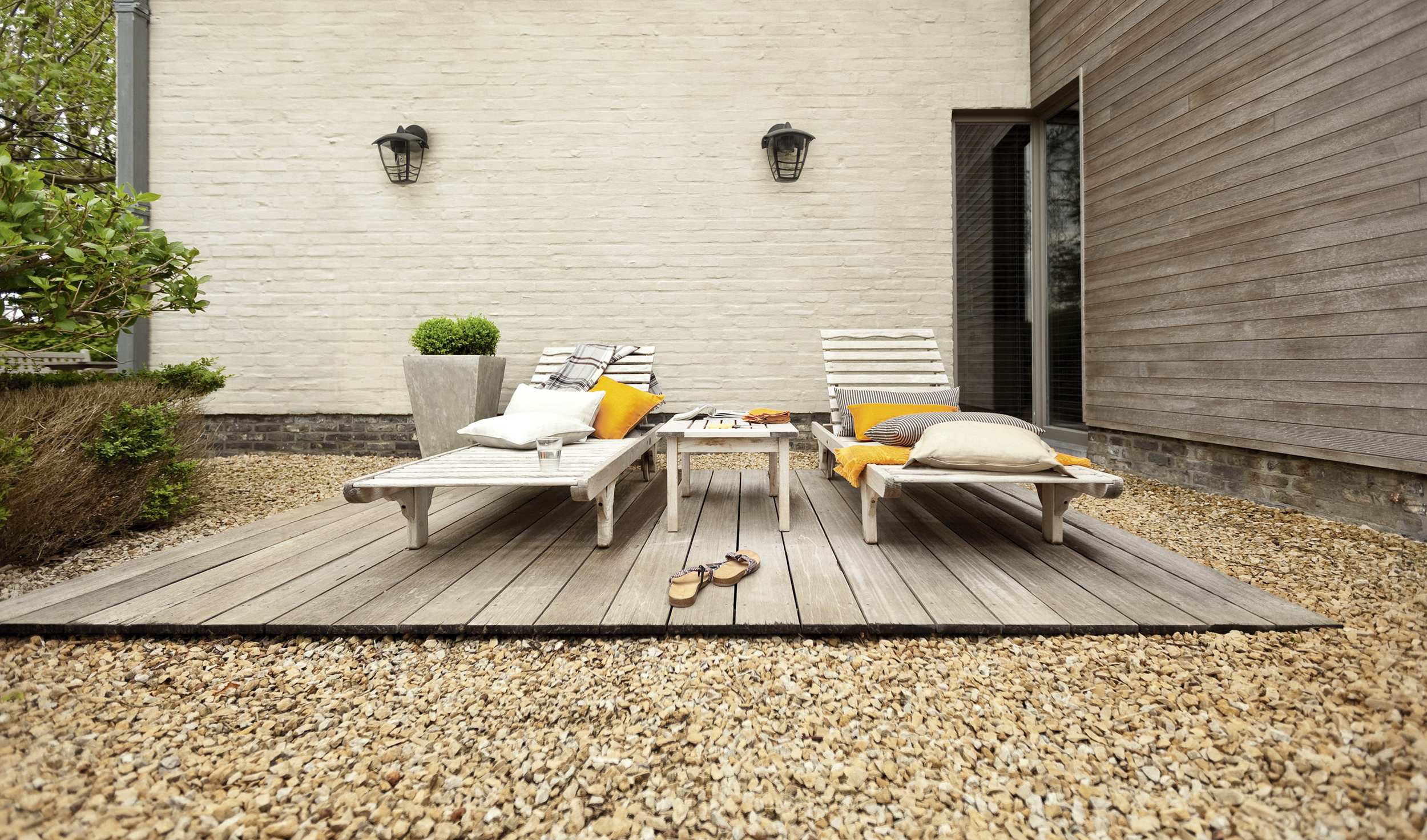 Aplique de exterior philips creek negro