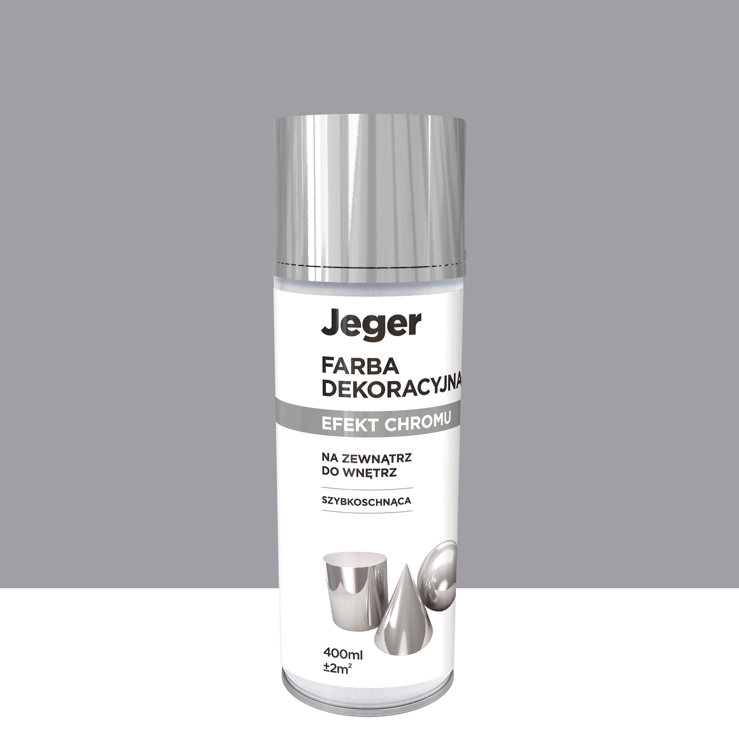 Spray 0.4 l srebrny metalizowany Jeger
