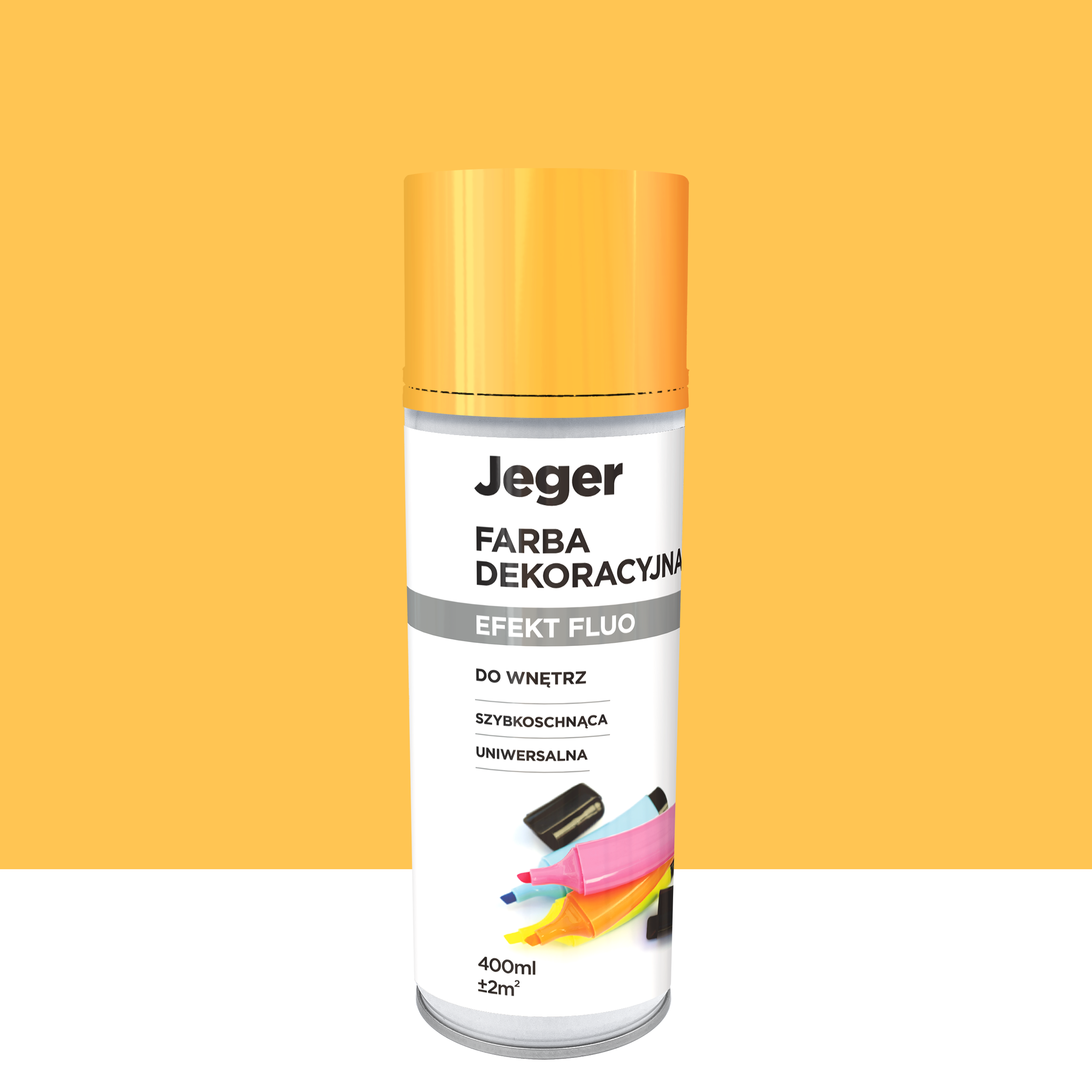 Spray 0.4 l pomarańczowy fluorescencyjny Jeger