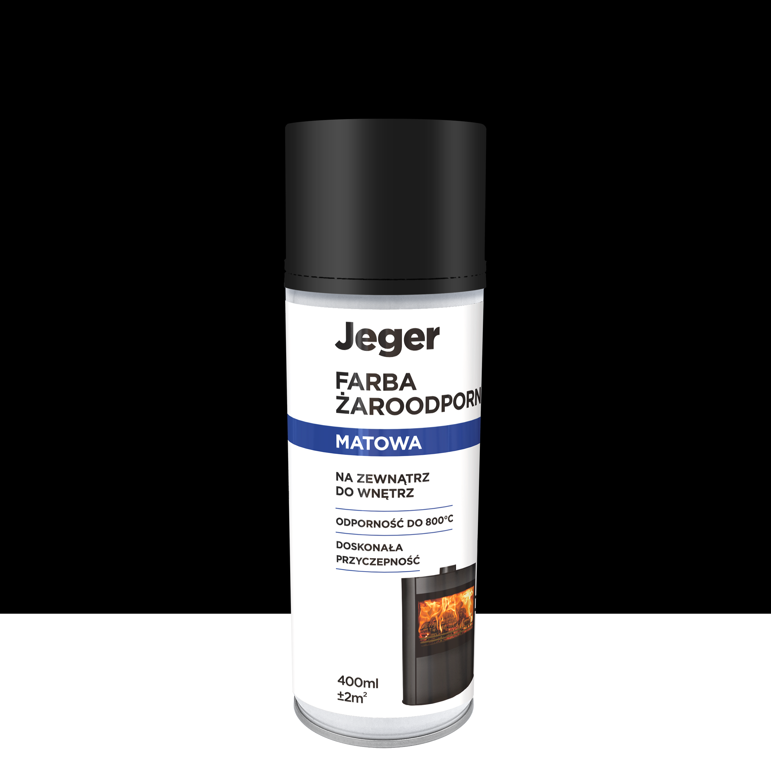 Spray żaroodporny czarny 0.4 l matowy Jeger