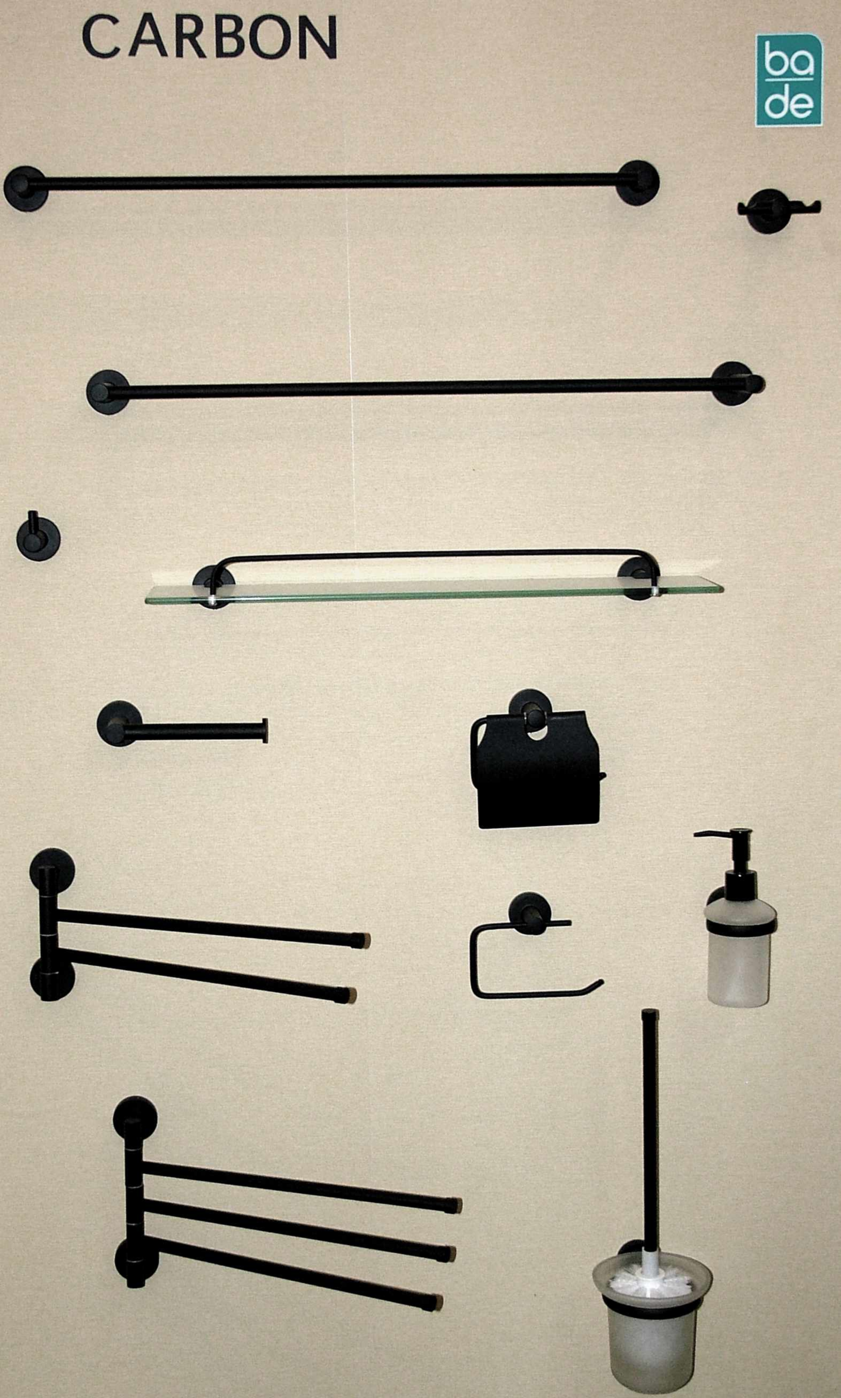 Uchwyt ścienny na papier toaletowy Carbon Ba-De - 6