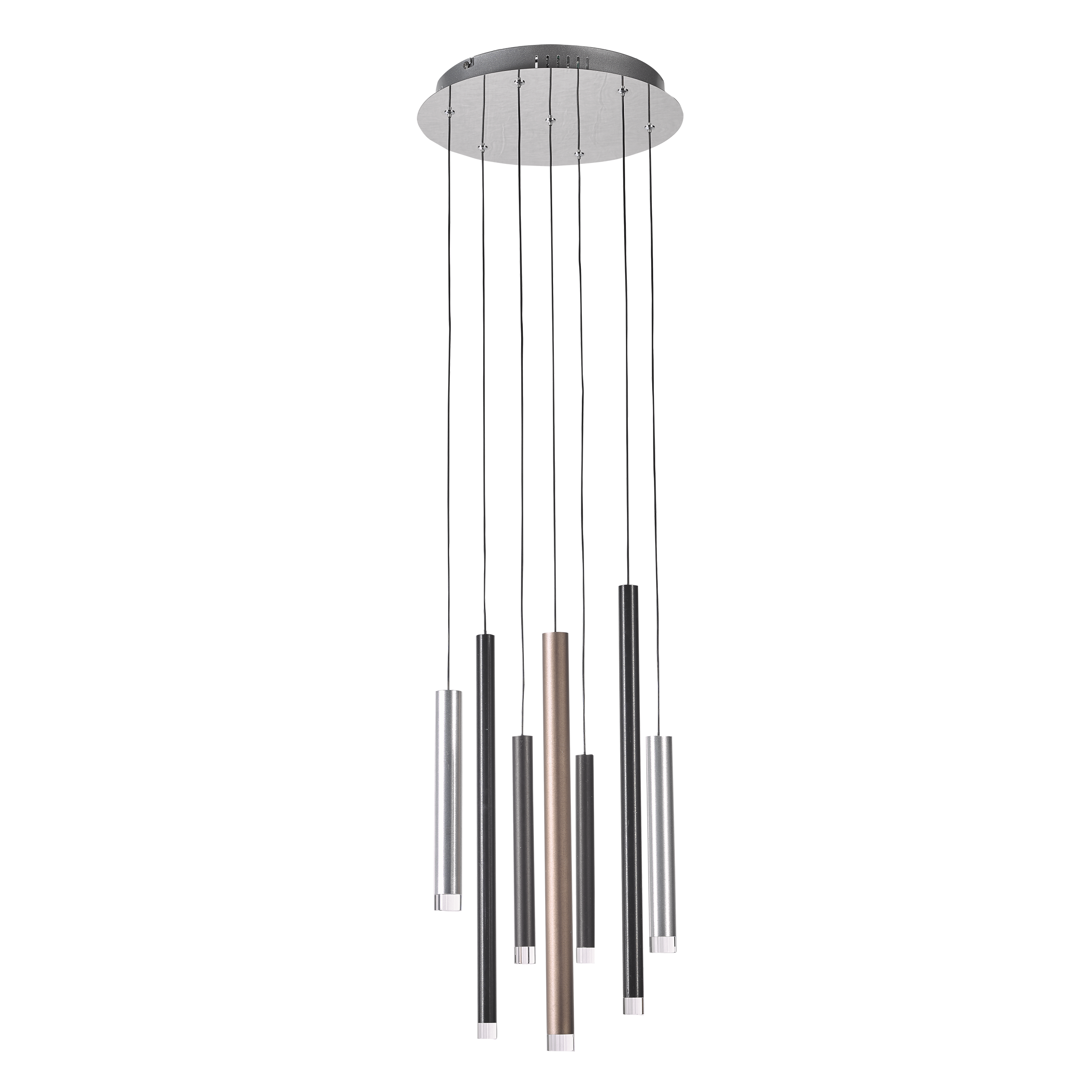 Lampa wisząca Reyna srebrno - czarna LED Italux