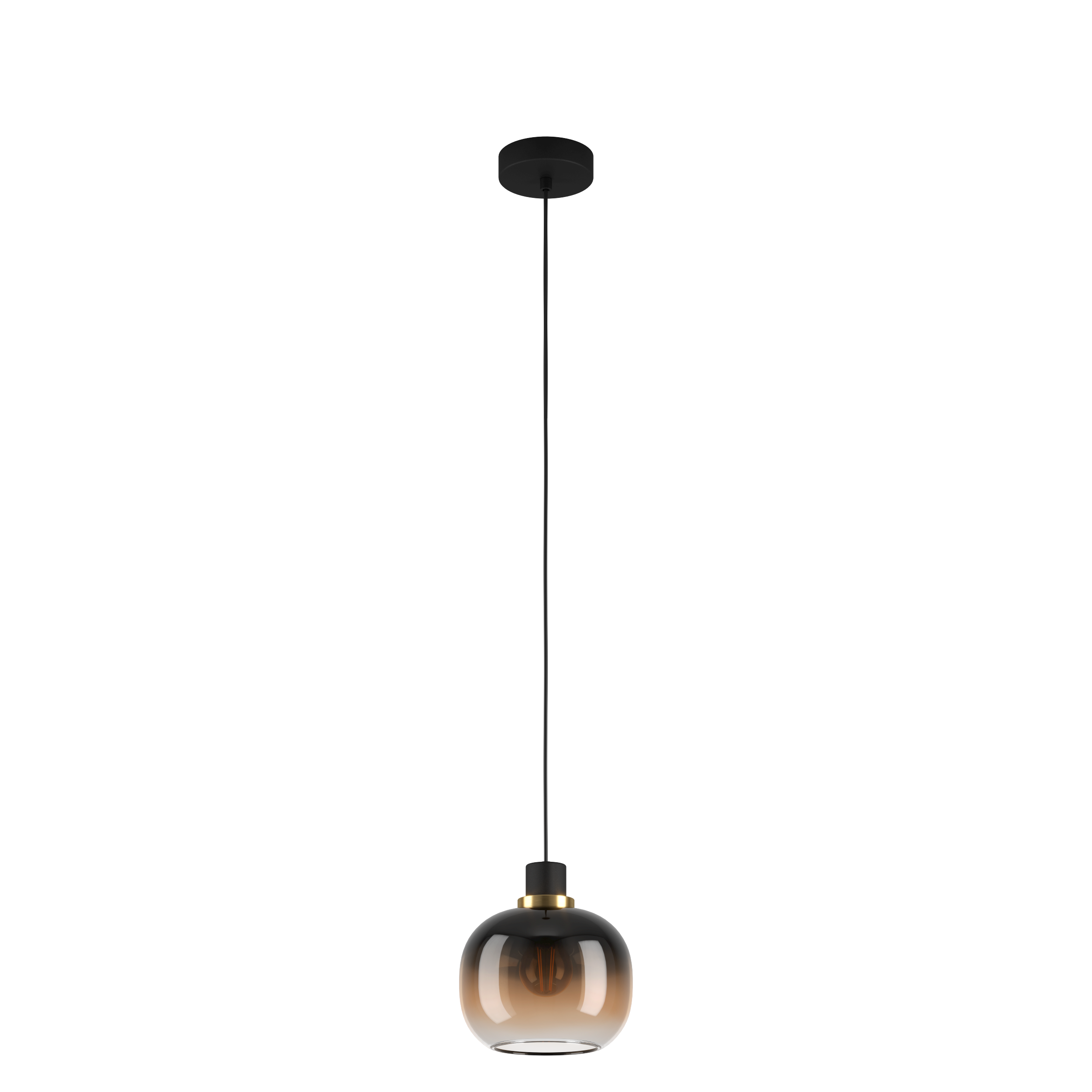 Lampa wisząca Oilella czarno-brązowa E27 Eglo