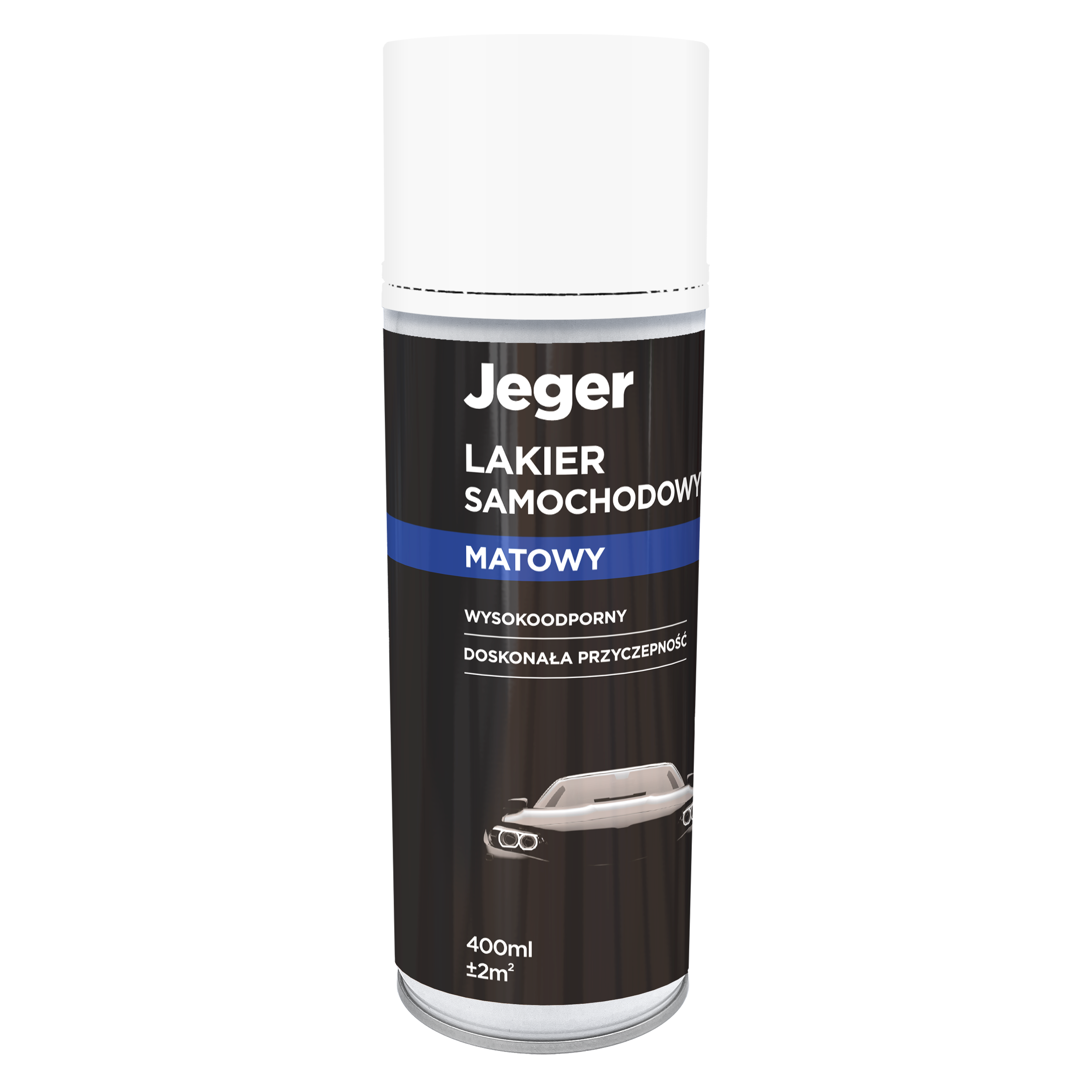 Lakier samochodowy w sprayu 0.4 l biały matowy Jeger