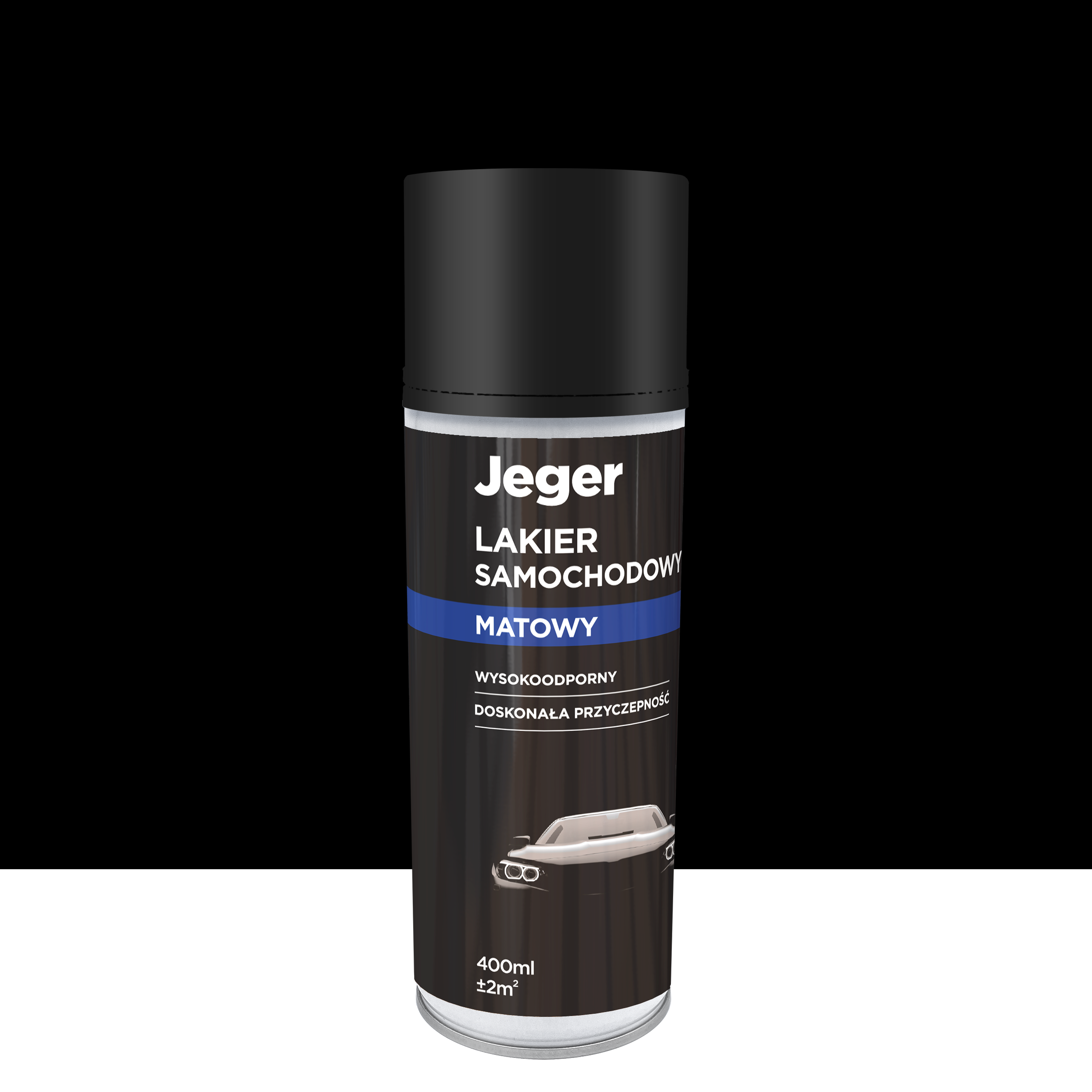 Lakier samochodowy w sprayu 0.4 l czarny matowy Jeger