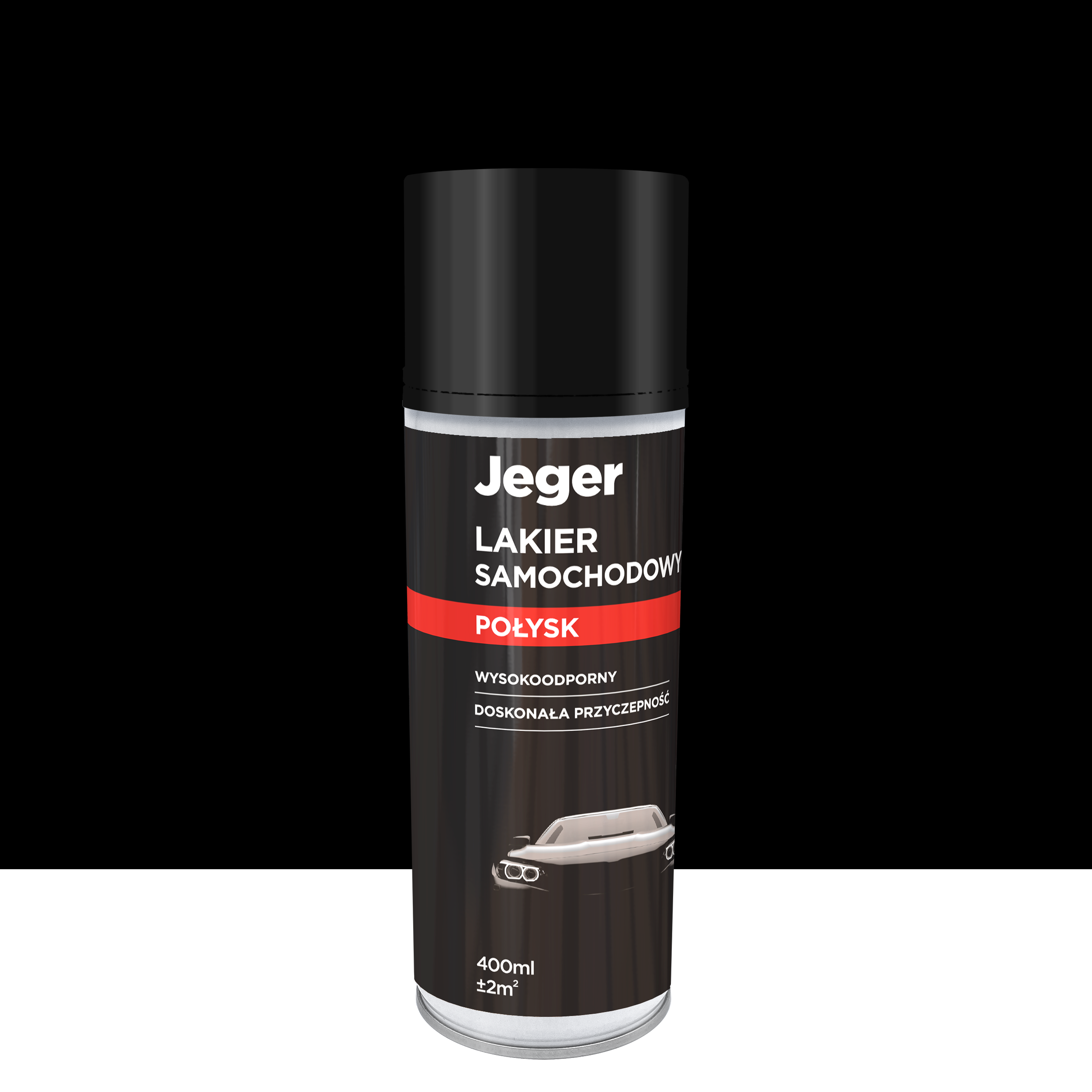 Lakier samochodowy w sprayu 0.4 l czarny połysk Jeger