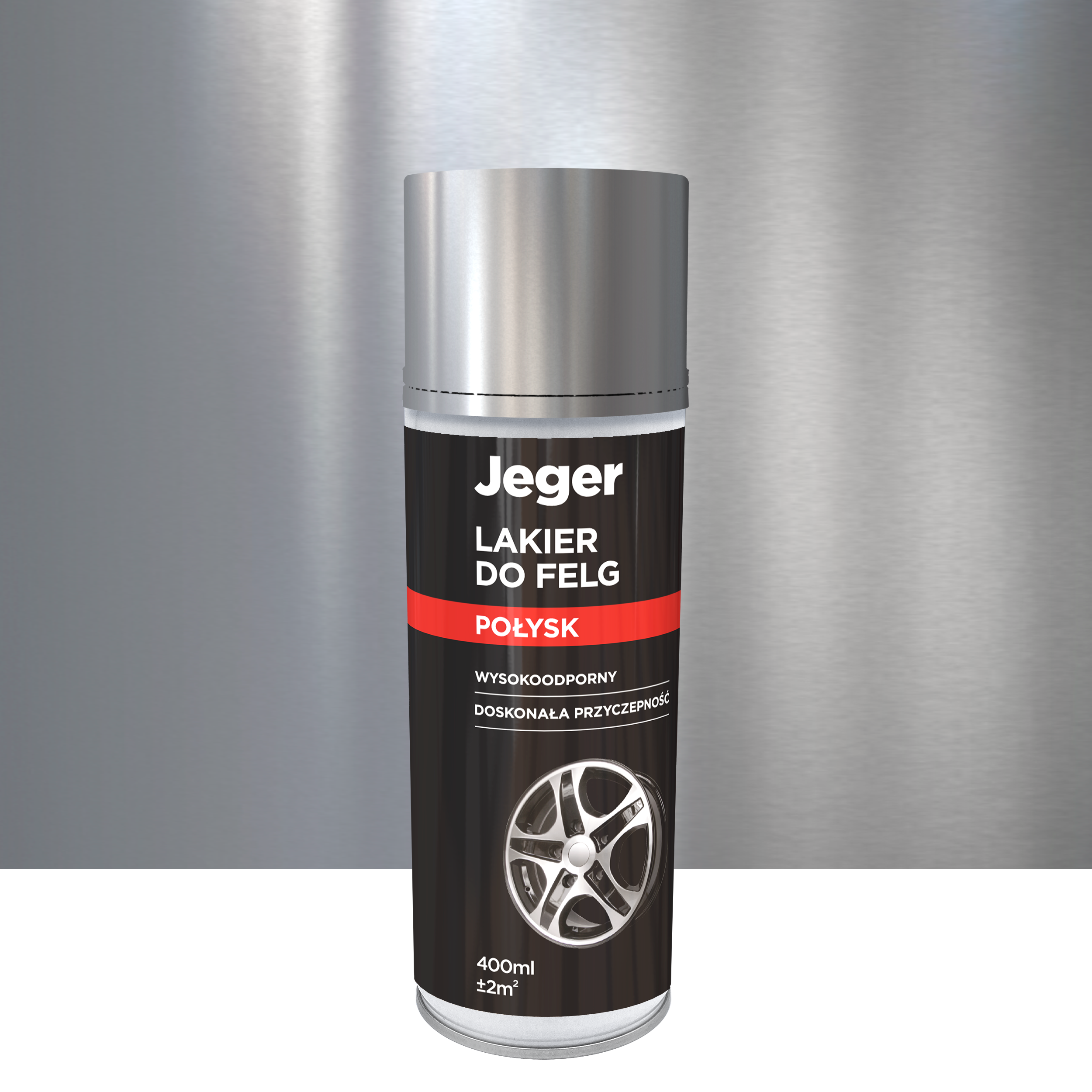 Lakier do felg w sprayu 0.4 l srebrny połysk Jeger
