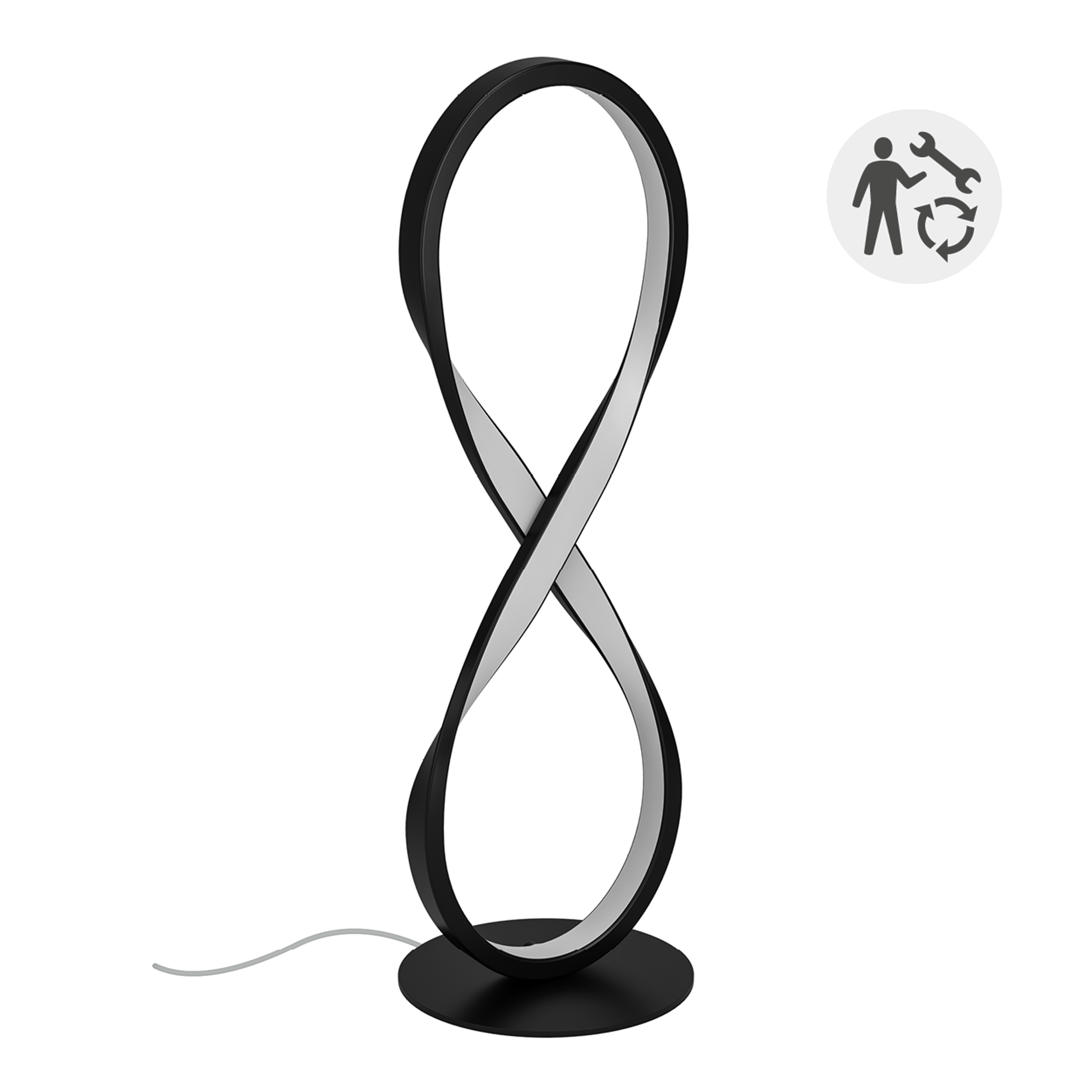 Lampa stołowa Esme czarna LED Inspire - 12