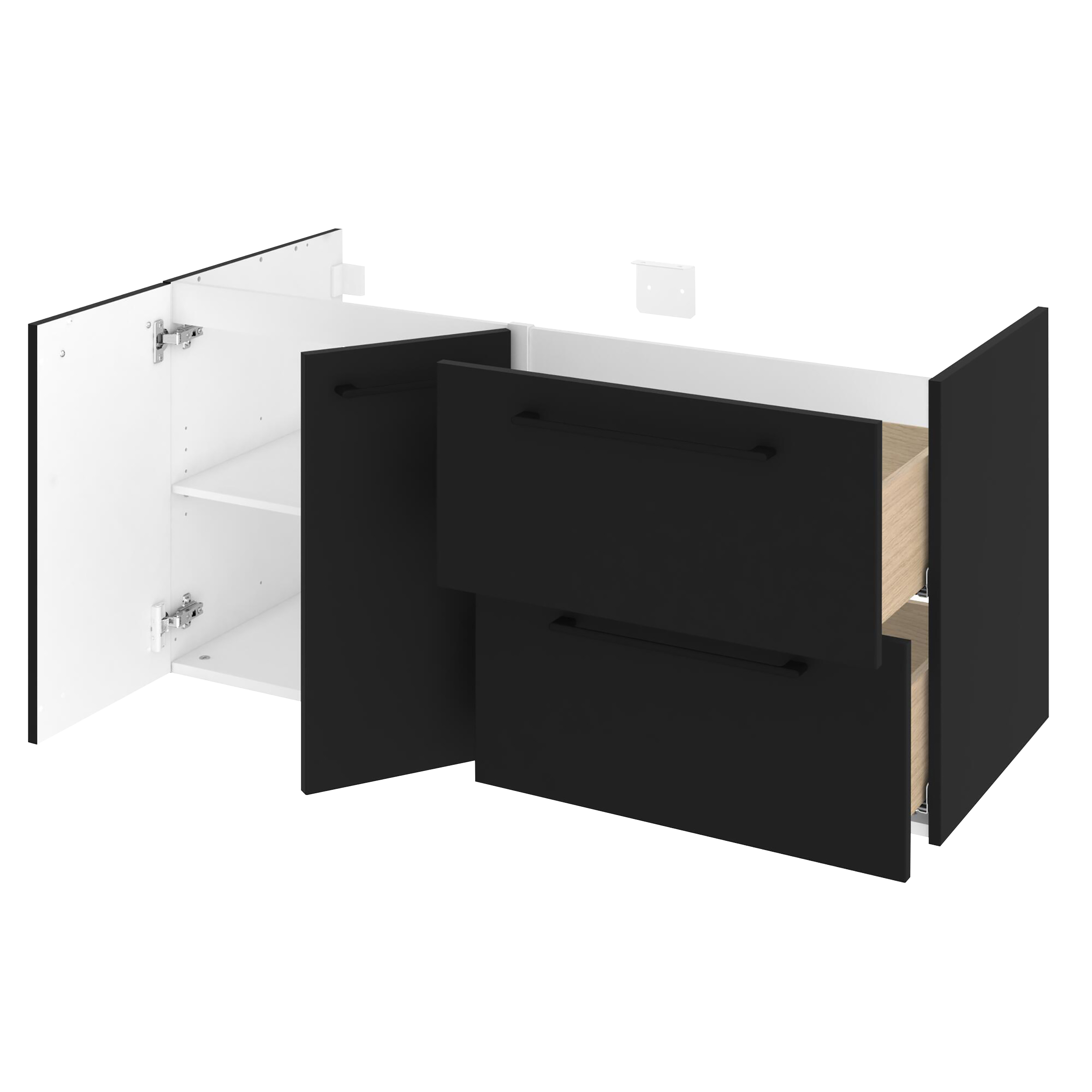 Szafka pod umywalkę Remix Black Mat 60 Sensea - 33