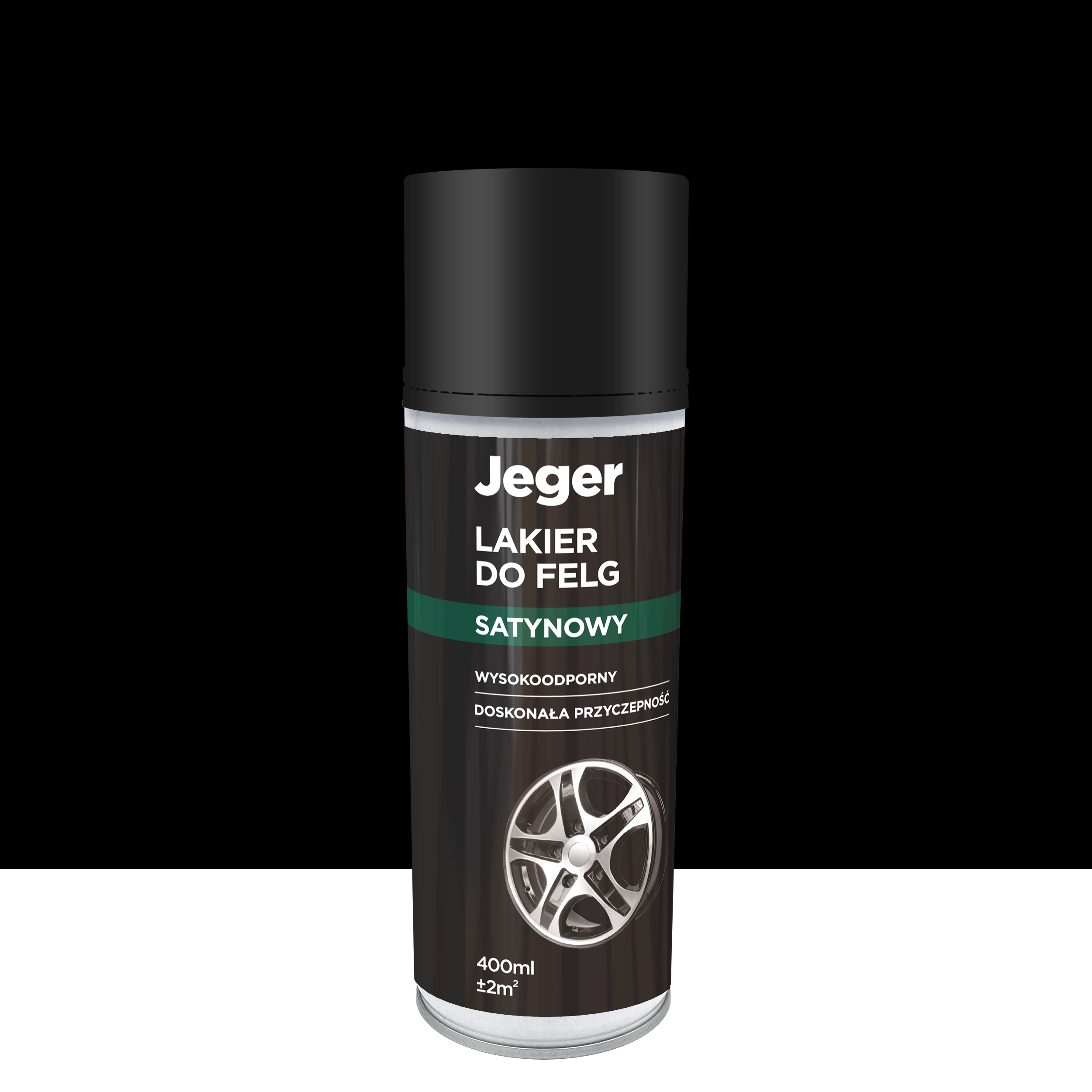 Lakier do felg w sprayu 0.4 l czarny satynowy Jeger