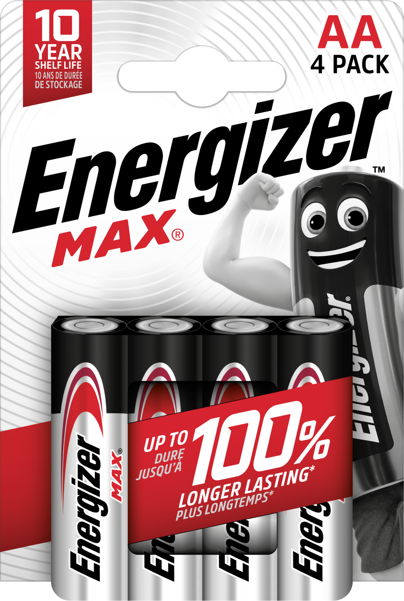 4 pilhas alcalinas ENERGIZER MAXPOWERSEAL AA LR06 - 5
