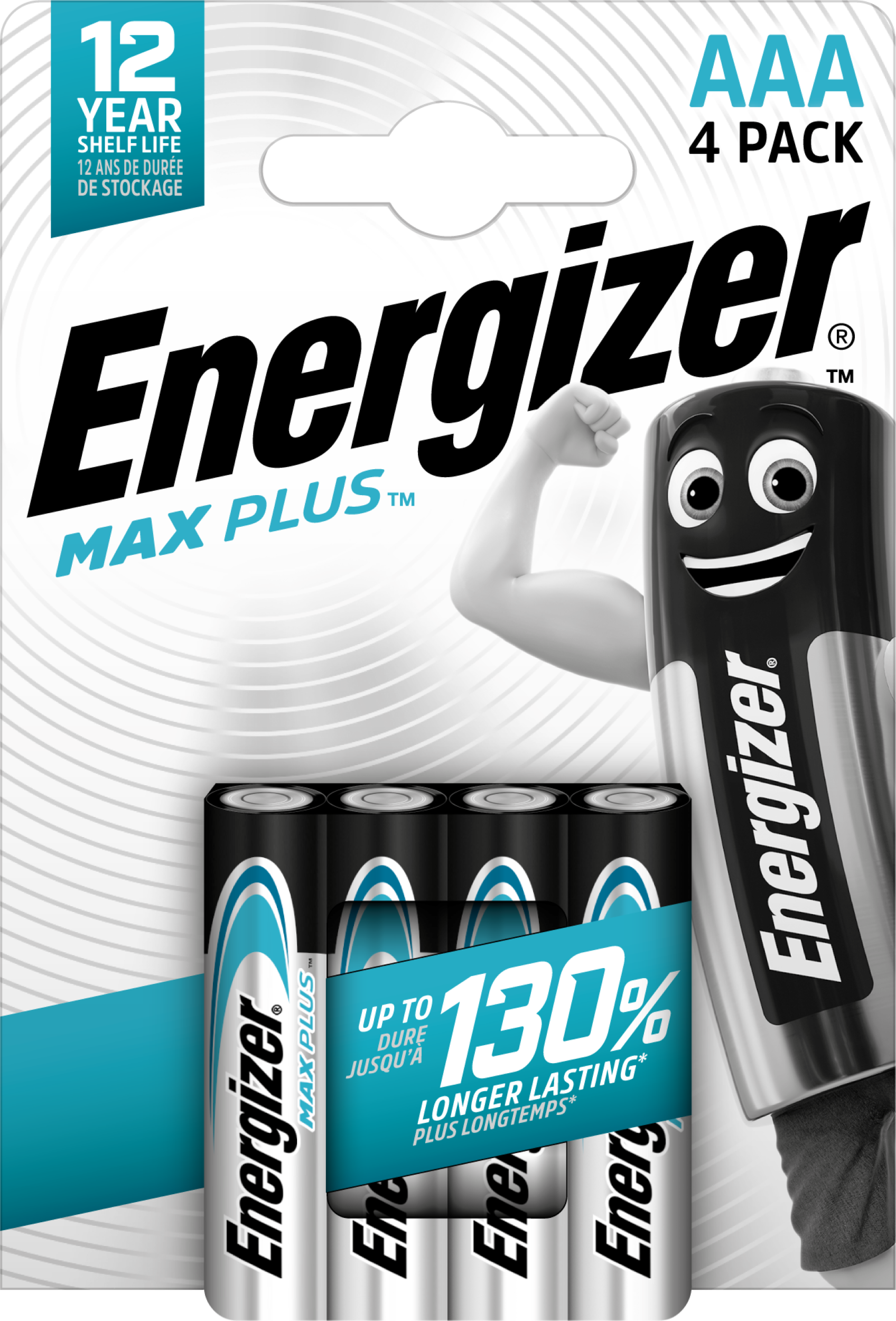 4 pilhas  ENERGIZER MAX PLUS AAA LR03 - 2
