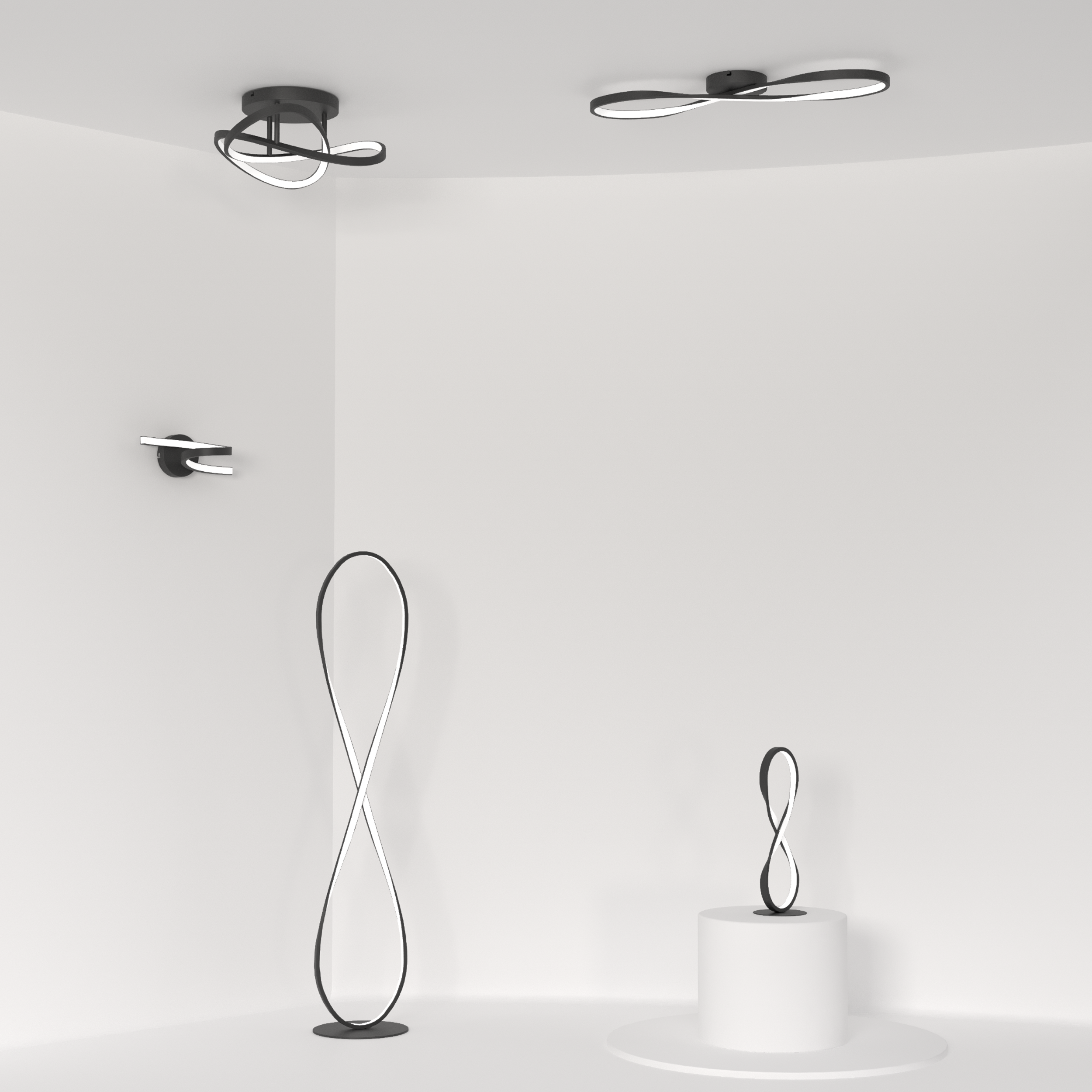 Plafon Esme czarny LED Inspire - 5