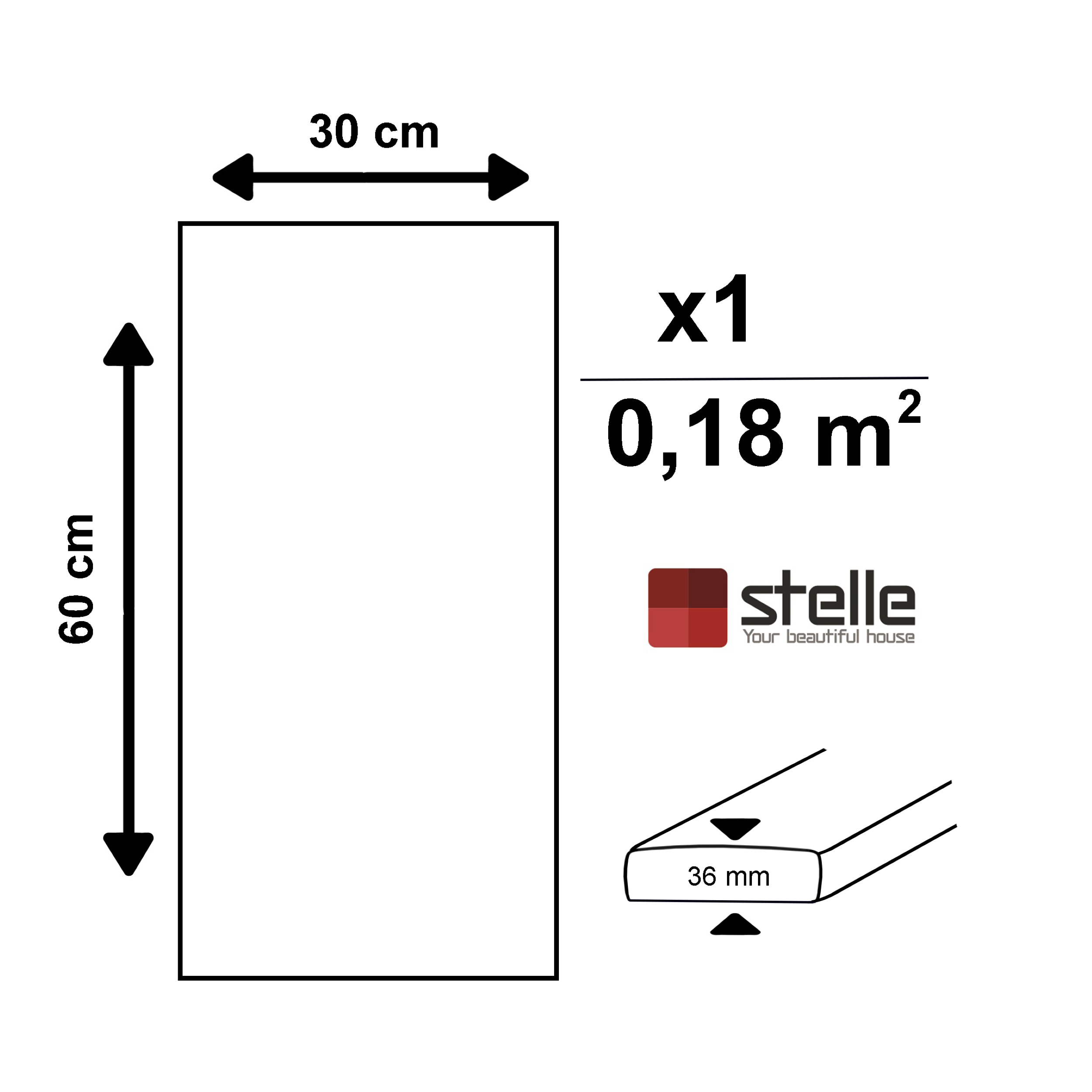 Panel ścienny tapicerowany prostokąt 60x30 cm szary stalowy Seal 89 Stelle - 7