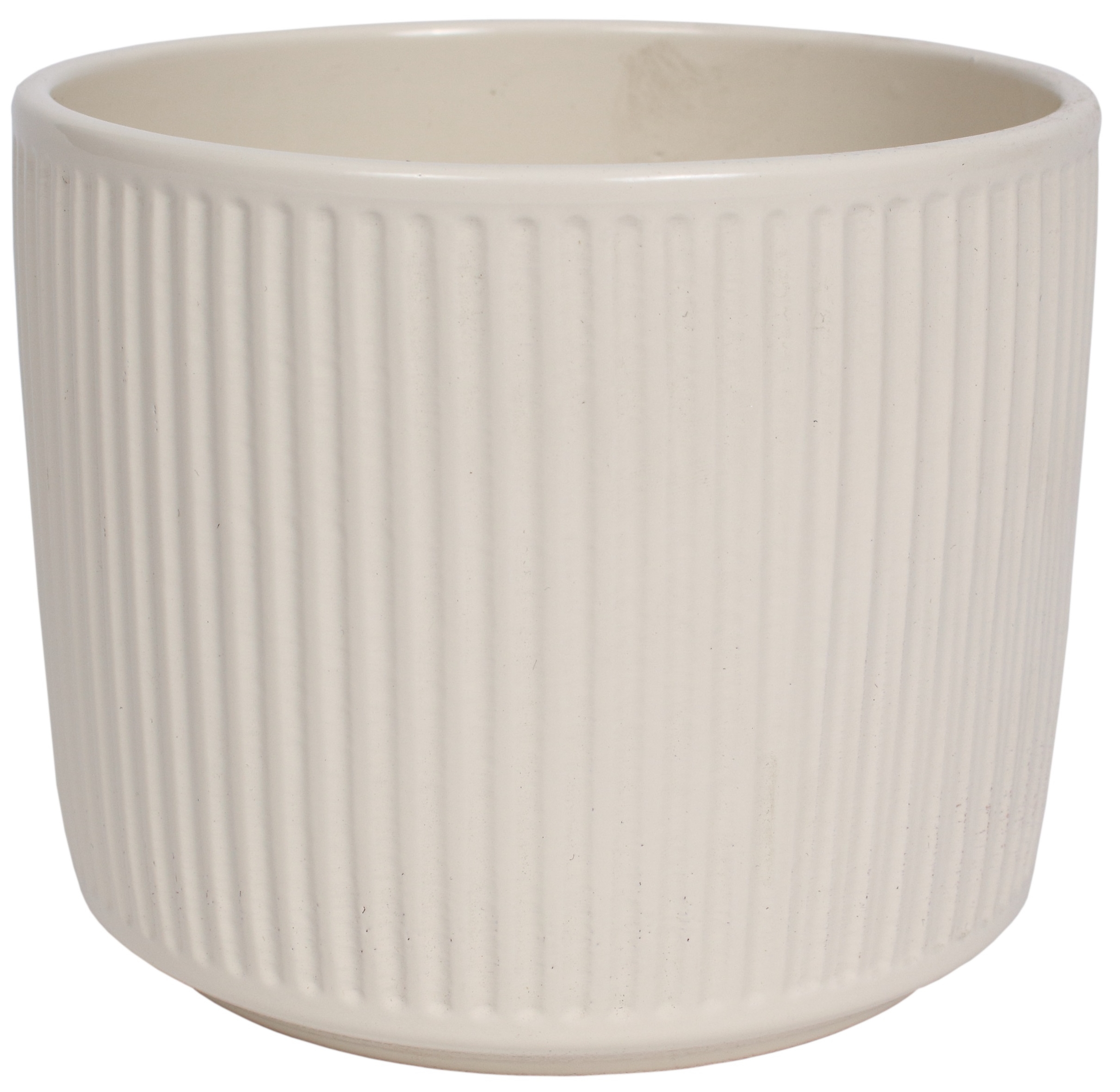 Osłonka doniczki ceramiczna Walec 12cm kremowa Cermax
