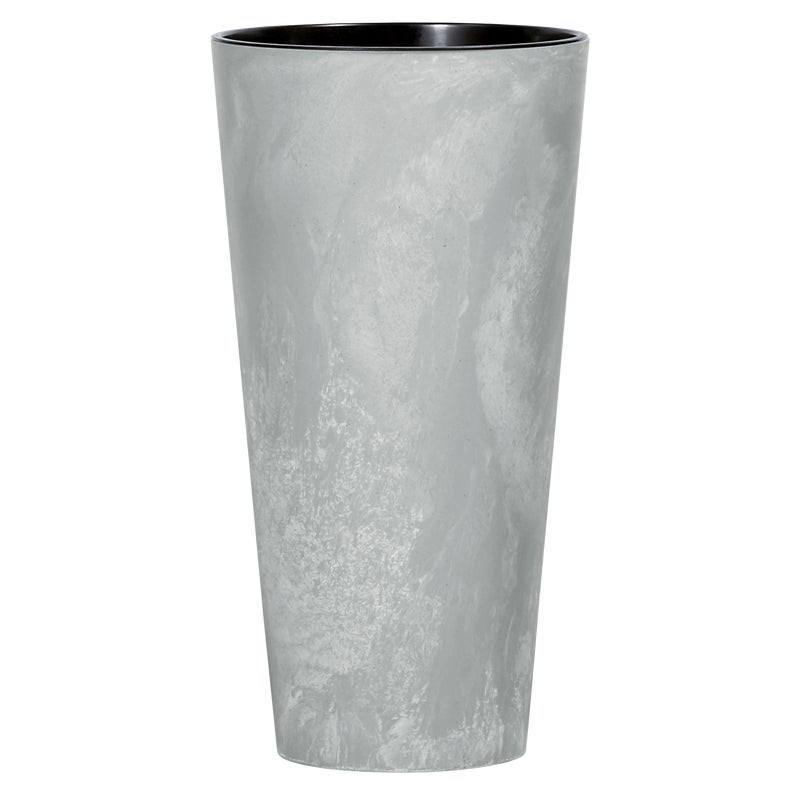 Donica wysoka betonowa Tubus Slim śr.25cm plastikowa szara