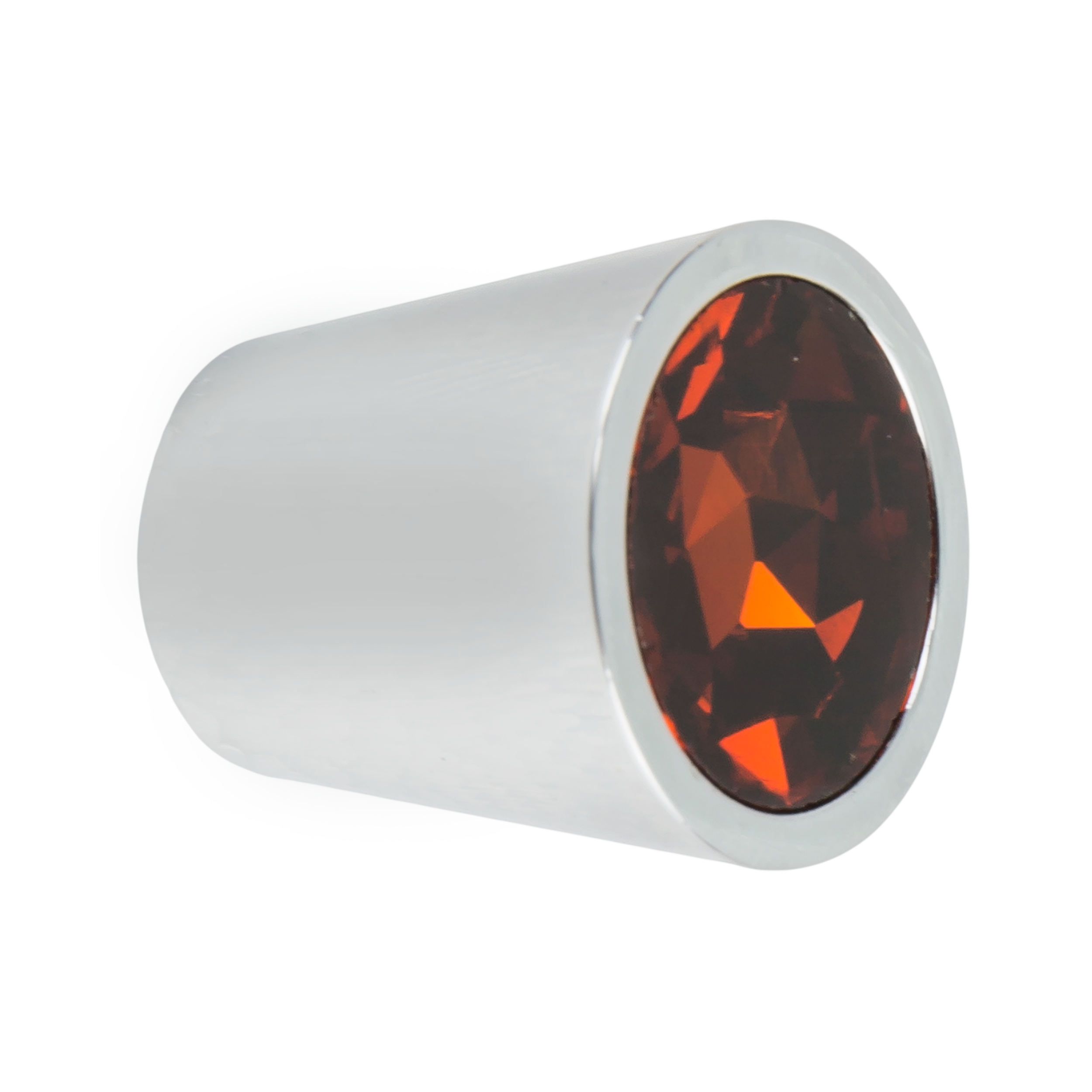 Gałka meblowa Sofia 28 mm chrom kryształ czerwony