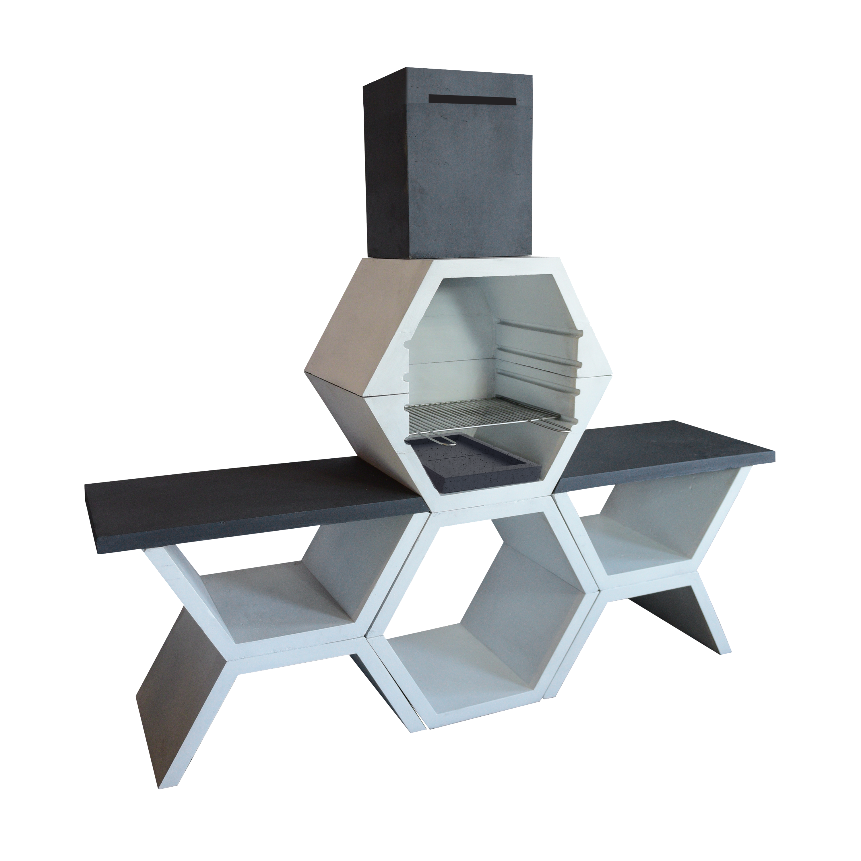 Grill ogrodowy betonowy Tanatos 217x190 cm