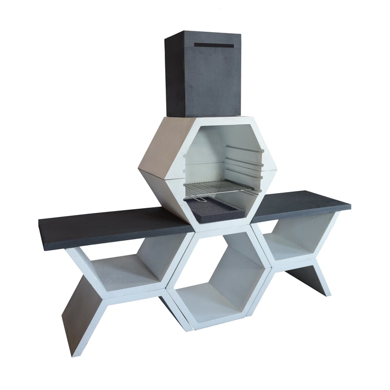 Grill ogrodowy betonowy Tanatos 217x190 cm