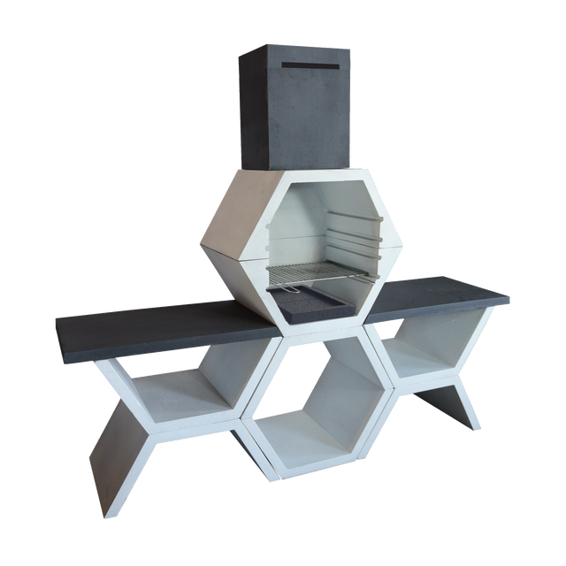 Grill ogrodowy betonowy Tanatos 217x190 cm