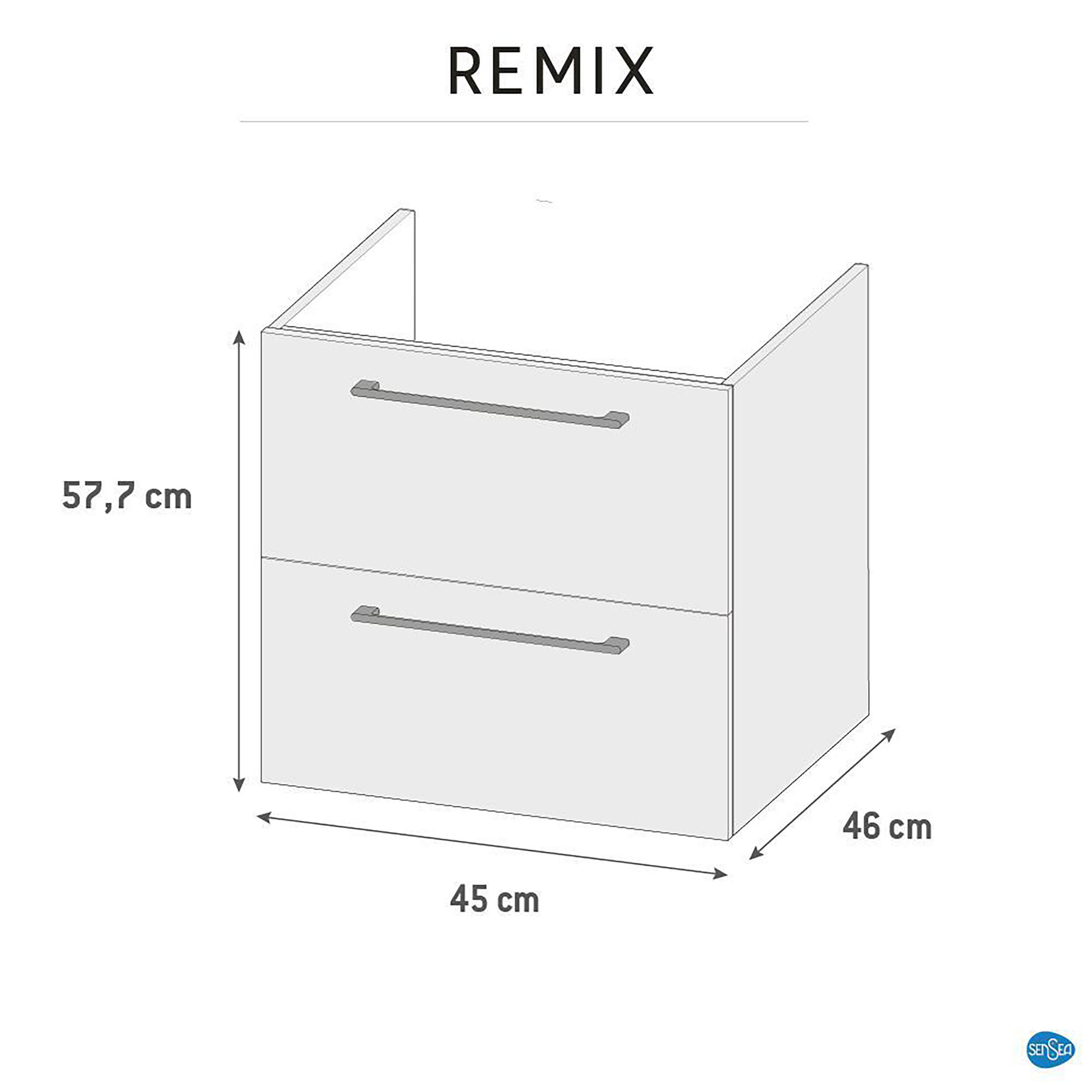 Szafka pod umywalkę Remix Celadon 60 Sensea - 12