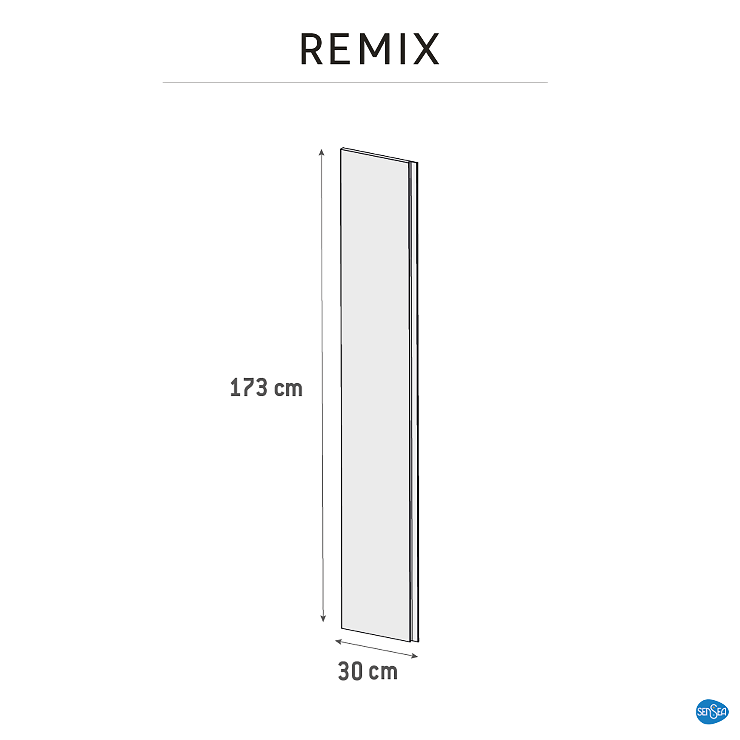Drzwi do mebli łazienkowych Remix Biały Mat 30 X 173 Sensea - 22