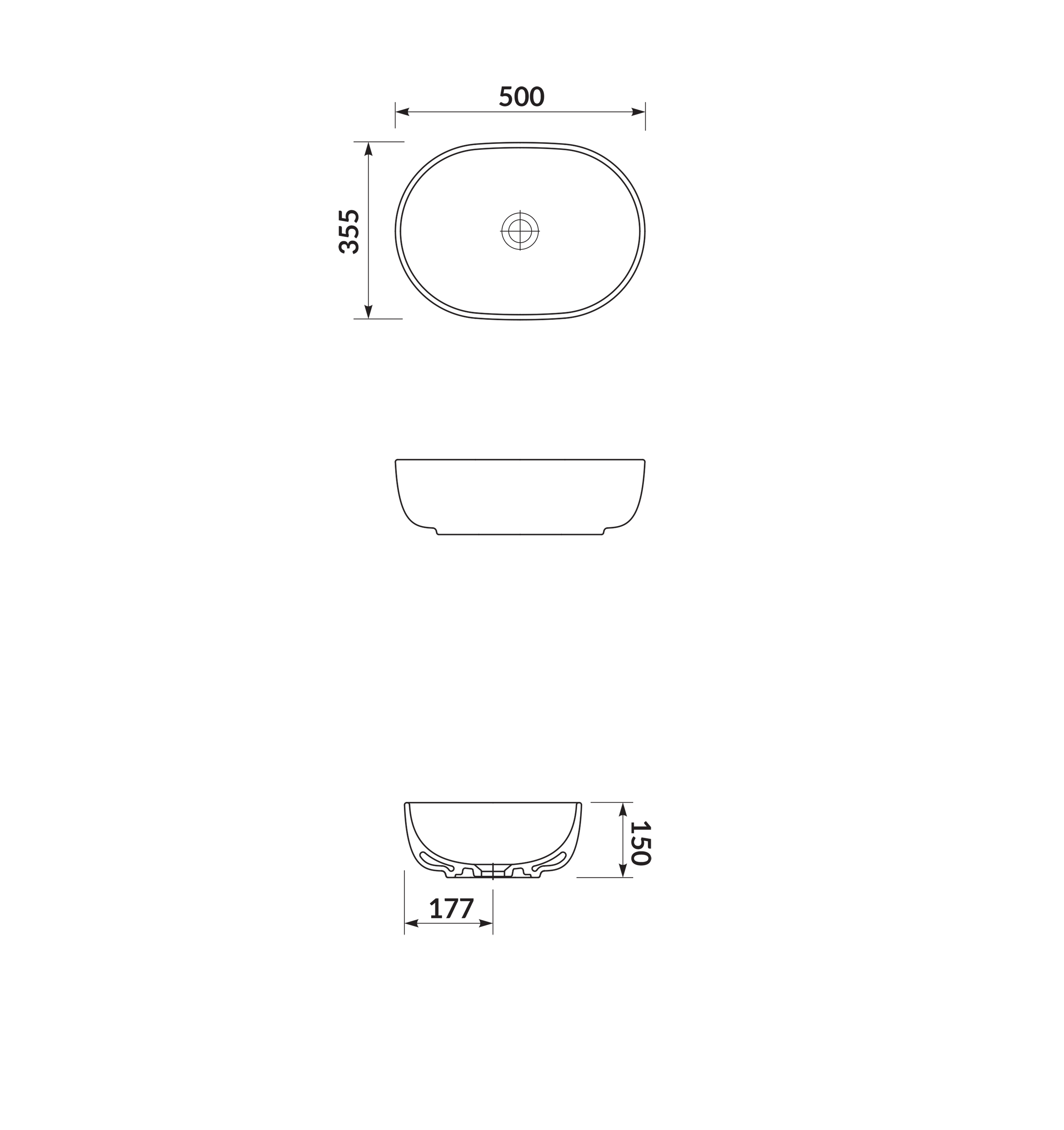 Umywalka ceramiczna nablatowa Moduo 50 Cersanit - 13