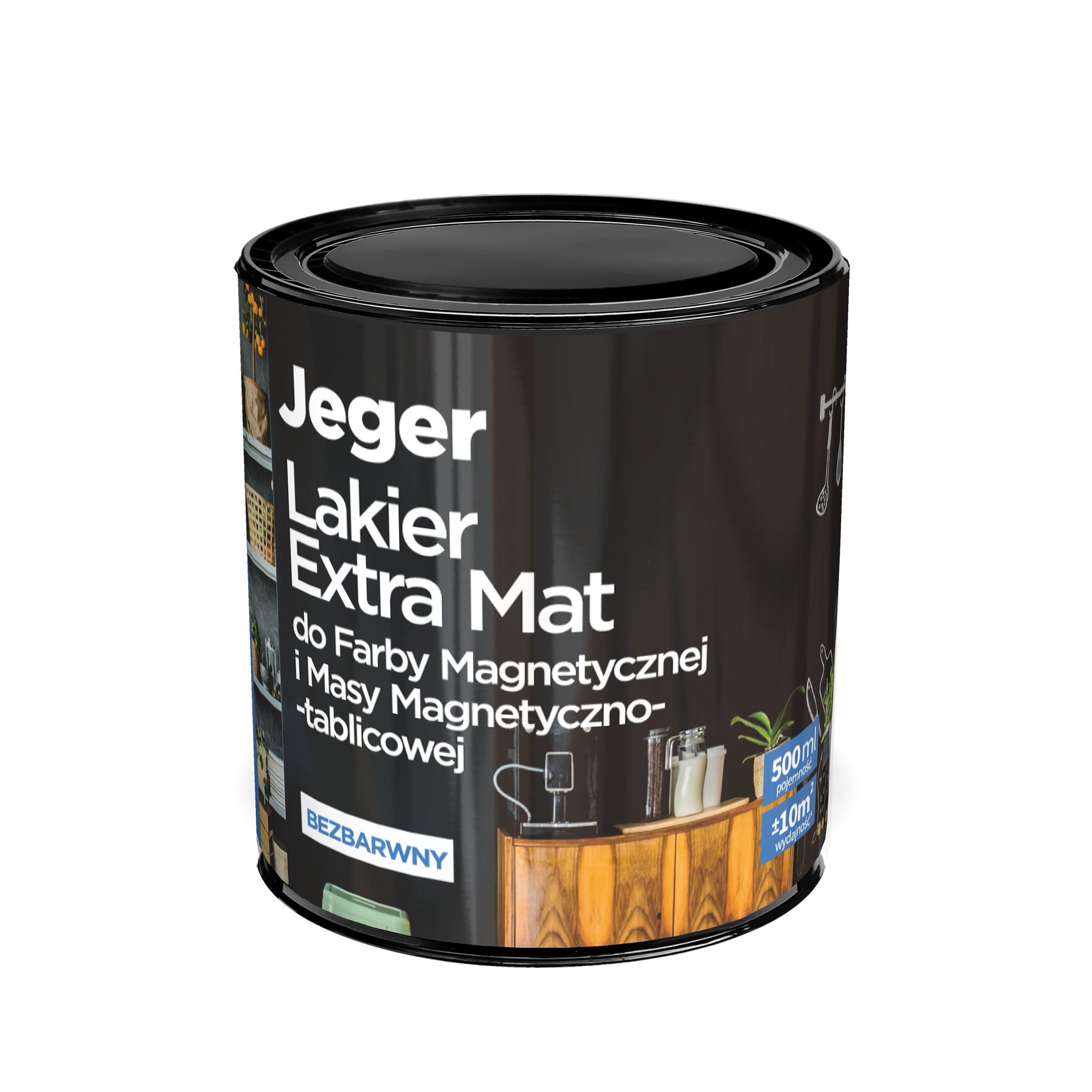 Lakier do farb tablicowych i magnetycznych 0.5 l matowy Jeger