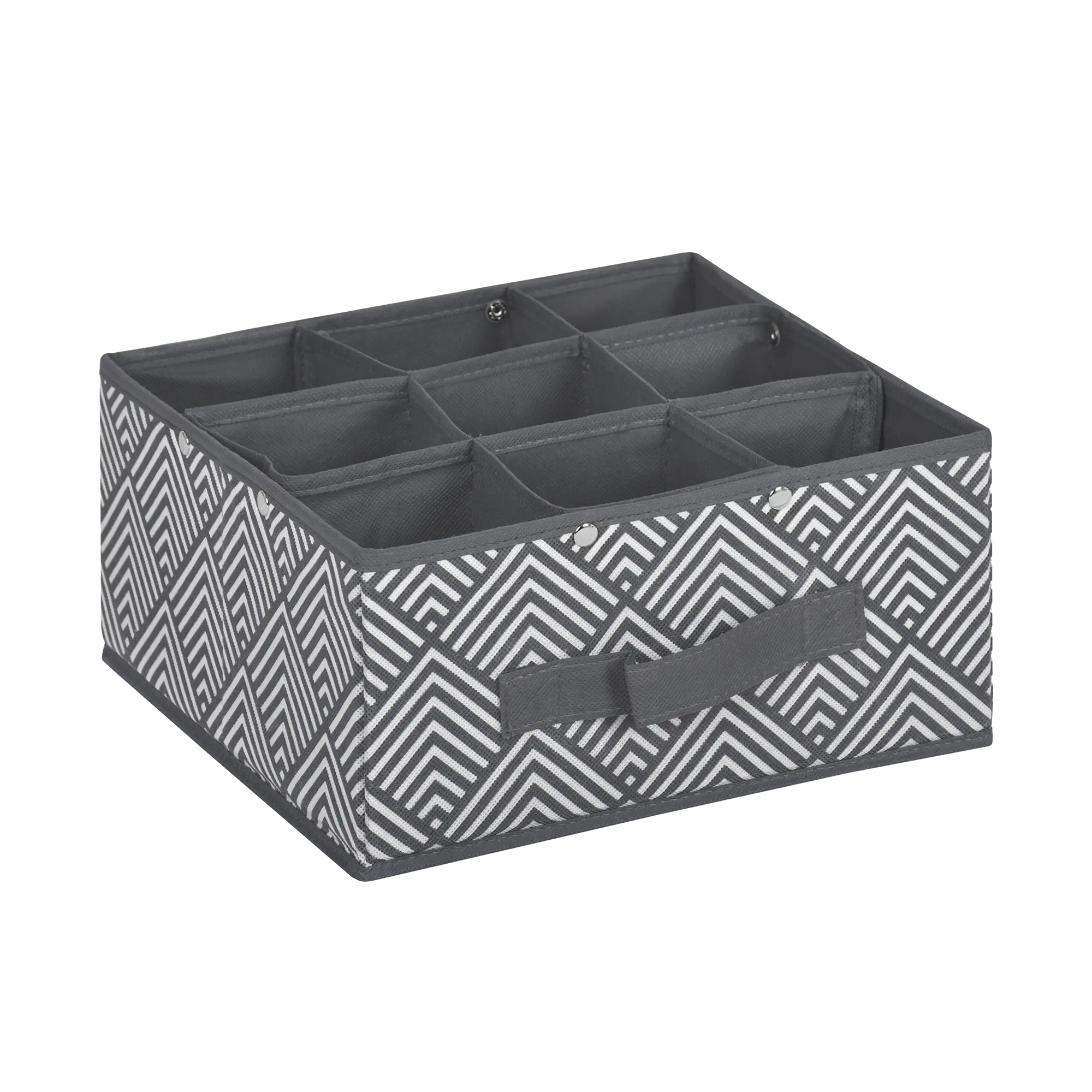 Pudełko tekstylne Jamajka 9 przegródek 26.5 x 13 x 26.5 cm Kuchinox