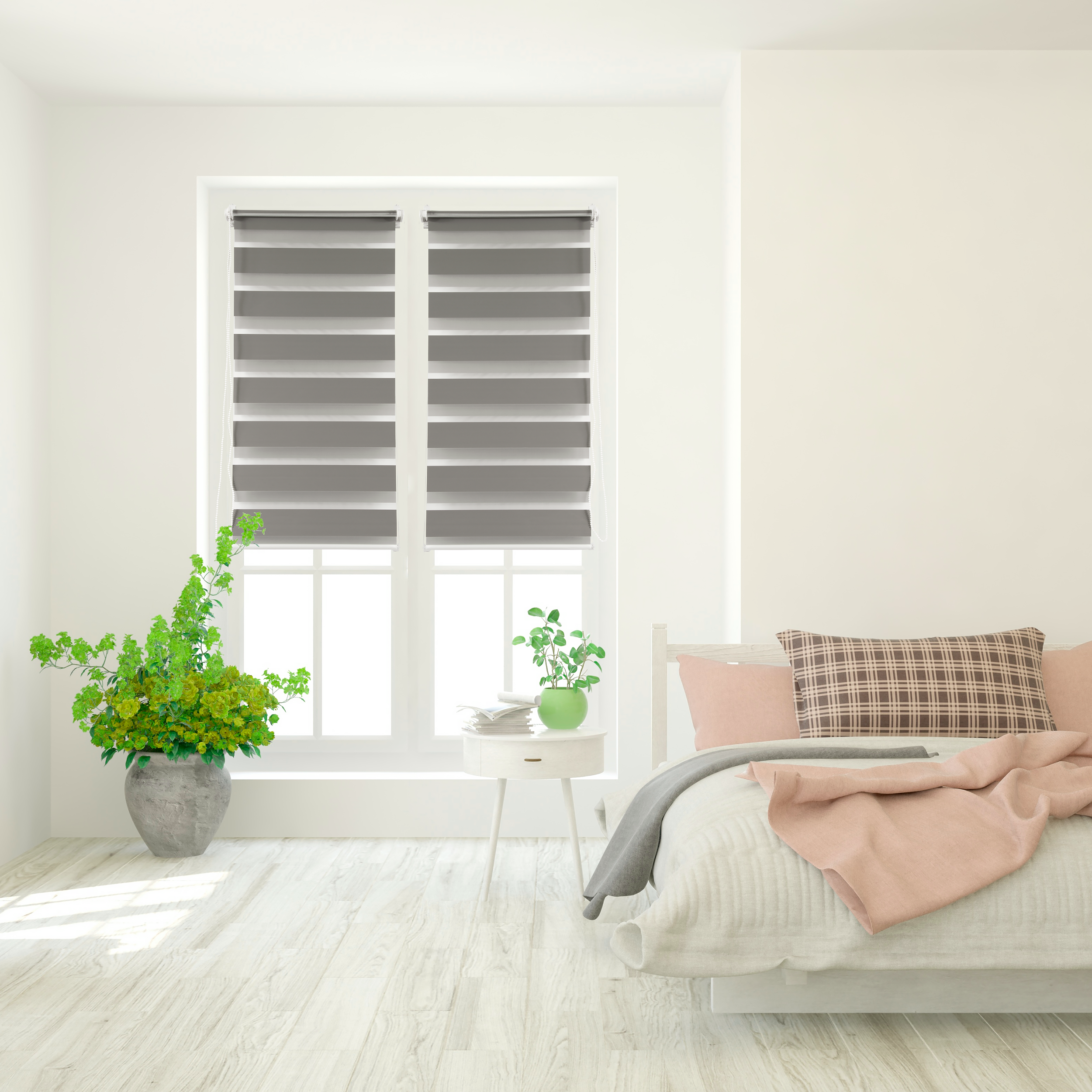 Roleta dzień noc Blackout 120 x 150 cm szara - 4