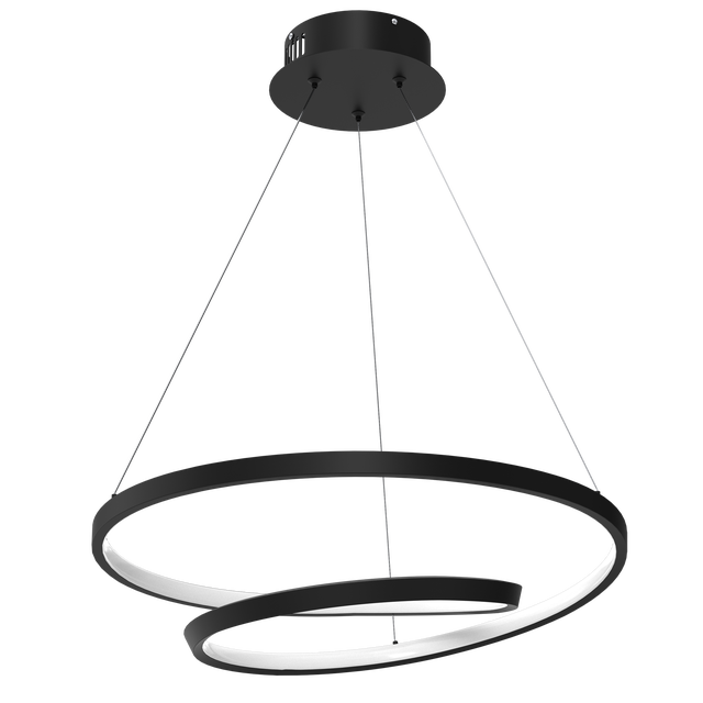 Lampa wisząca Lucero 2700 lm czarna LED Milagro