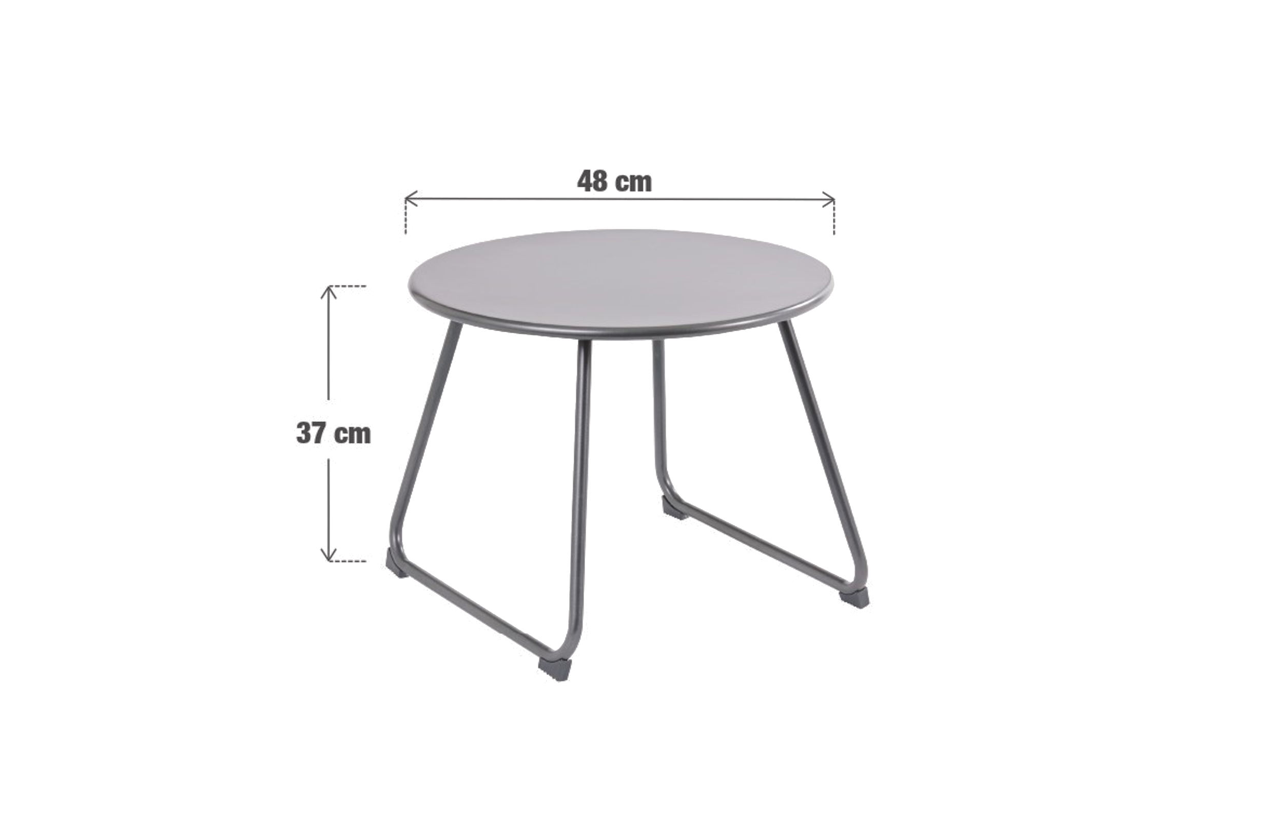 Mesa de apoio Naterial Timea 48 cm cinzento escuro - 5