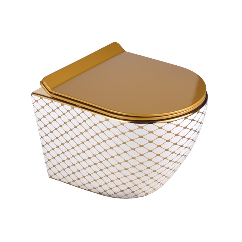 Miska WC wisząca Alice II Checked Gold Domino