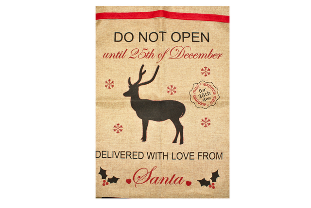 Worek świąteczny na prezenty 50x70 cm jutowy