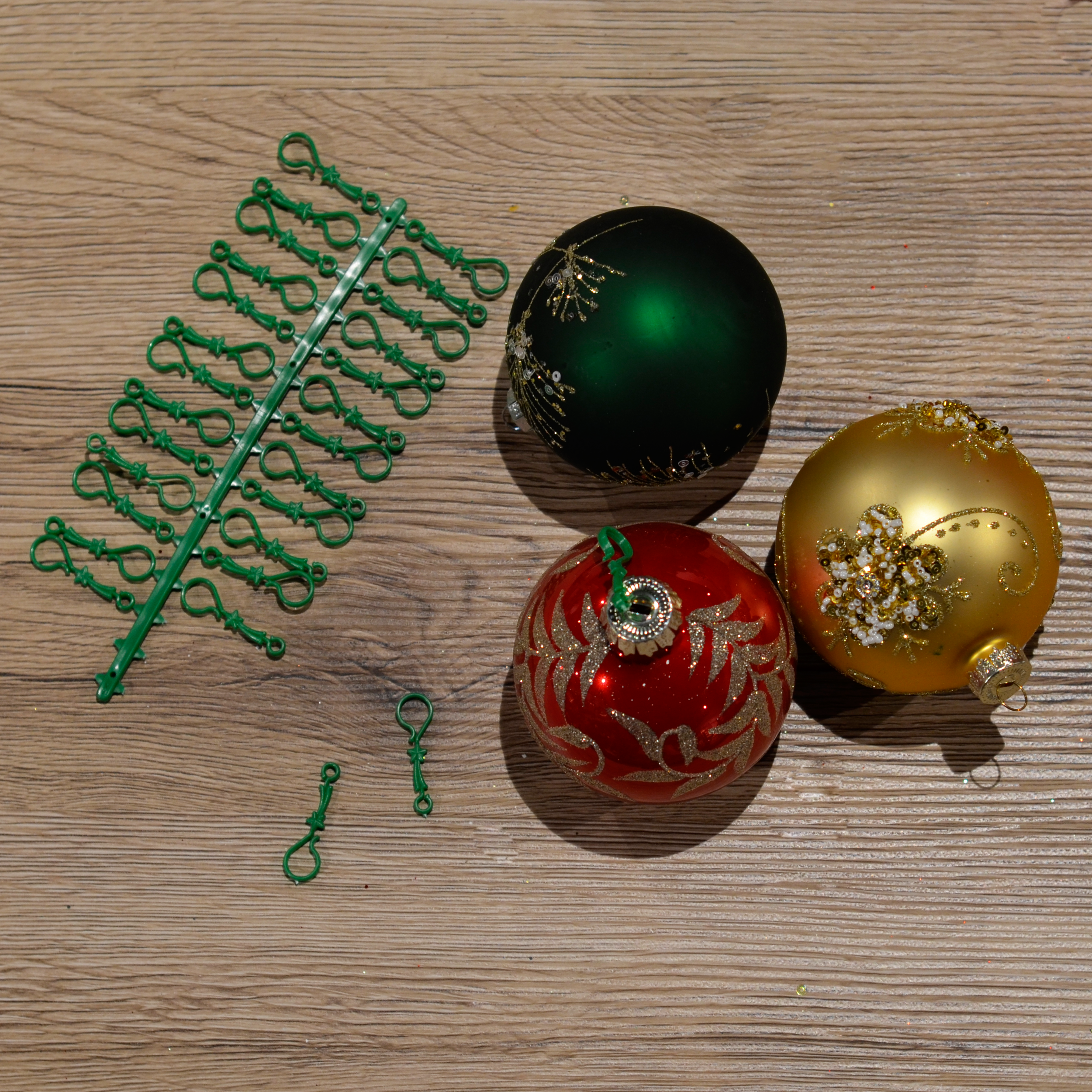 Haczyki do bombek 30 szt. zielone - 2