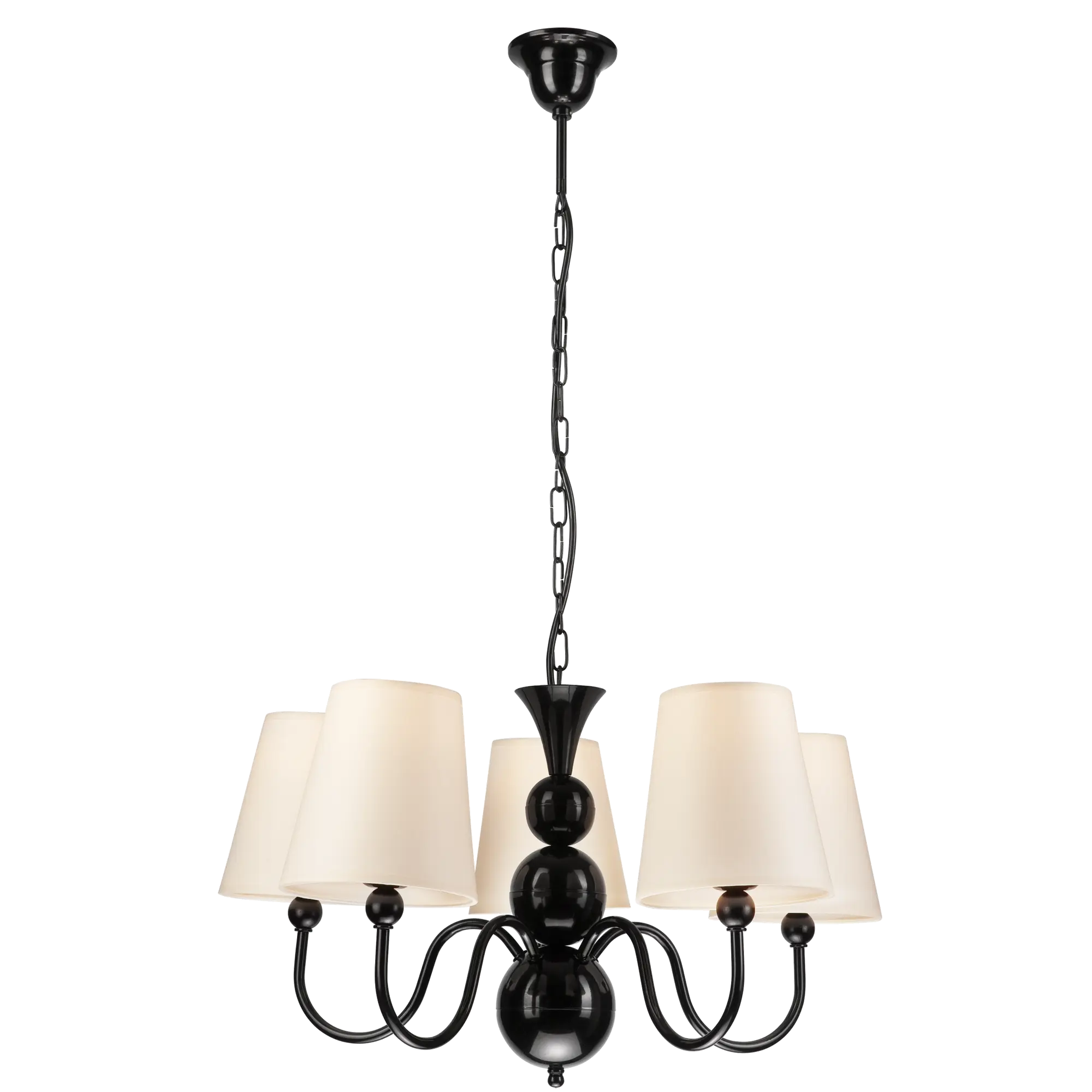Lampa wisząca Bouli czarna 5 x E27 Lamkur