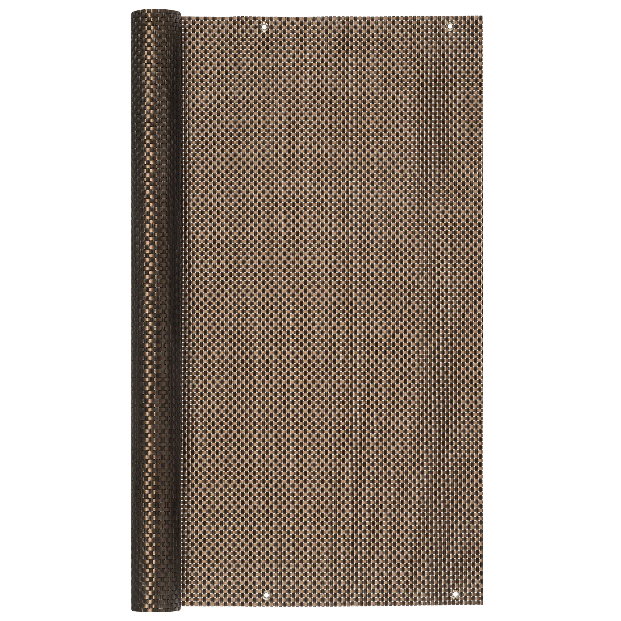 Osłona balkonowa oczkowana 1x25 m technorattan ciemny brąz