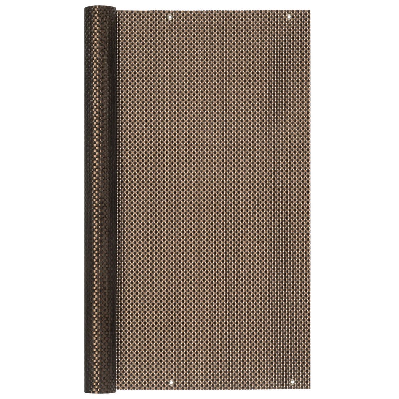 Osłona balkonowa oczkowana 1x25 m technorattan ciemny brąz
