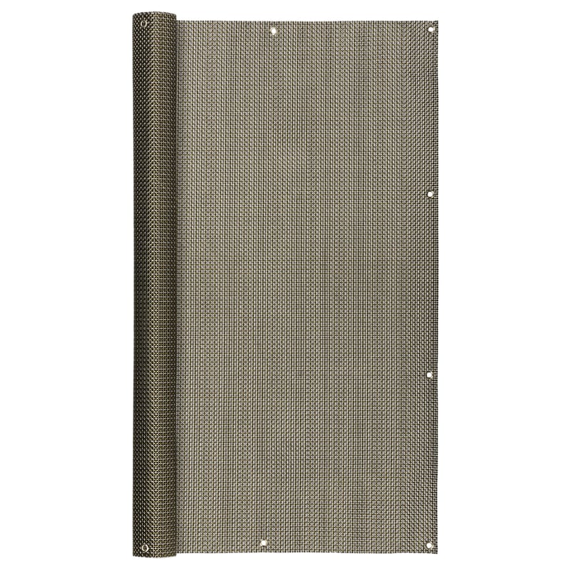 Osłona balkonowa oczkowana 1x25 m technorattan szaro-beżowa
