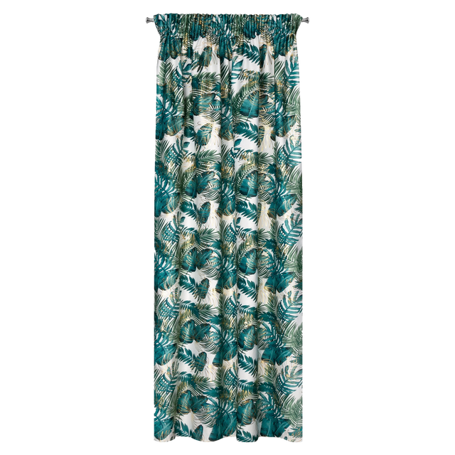 Zasłona Davos zielona 140 x 270 cm na taśmie