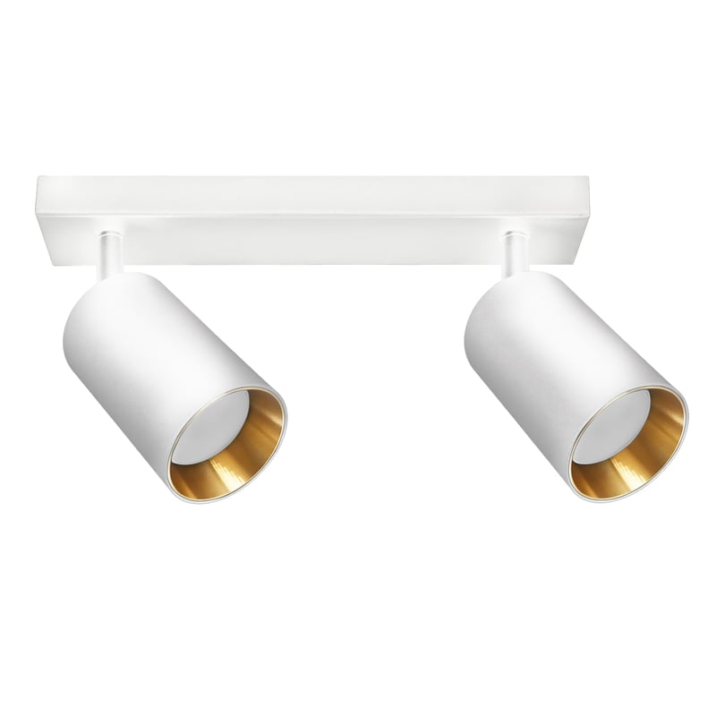 Listwa reflektorowa Maribel biało-złota 2 x GU10 Goldlux