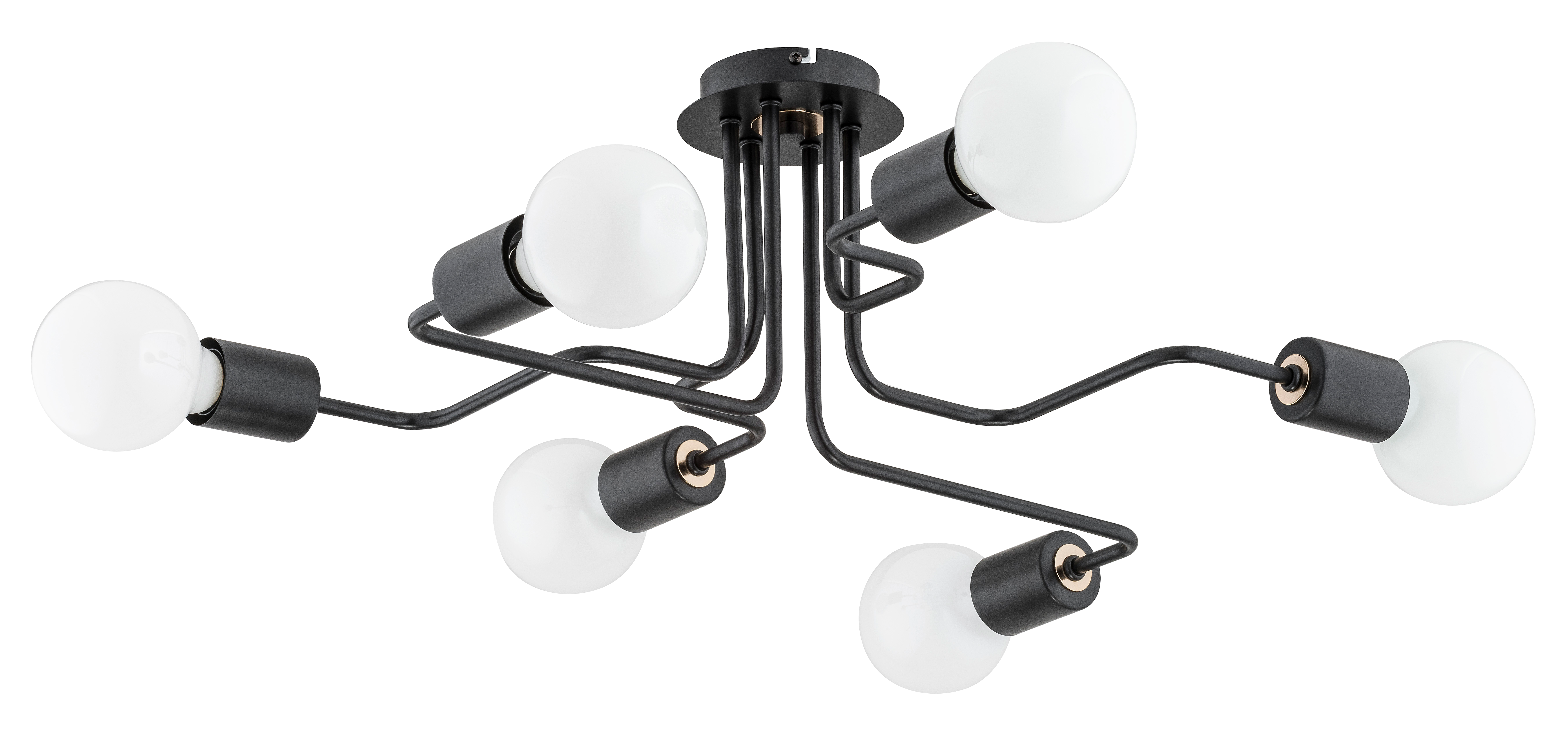 Lampa sufitowa Harp czarna 6 x E27 Alfa