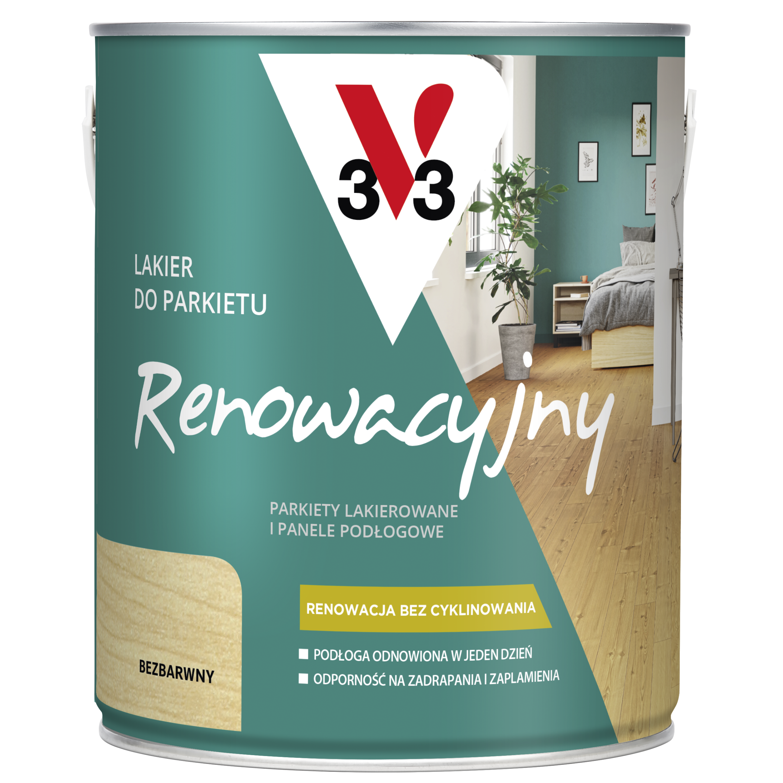 Lakier do parkietu RENOWACYJNY 2.5 l Bezbarwny Satyna V33