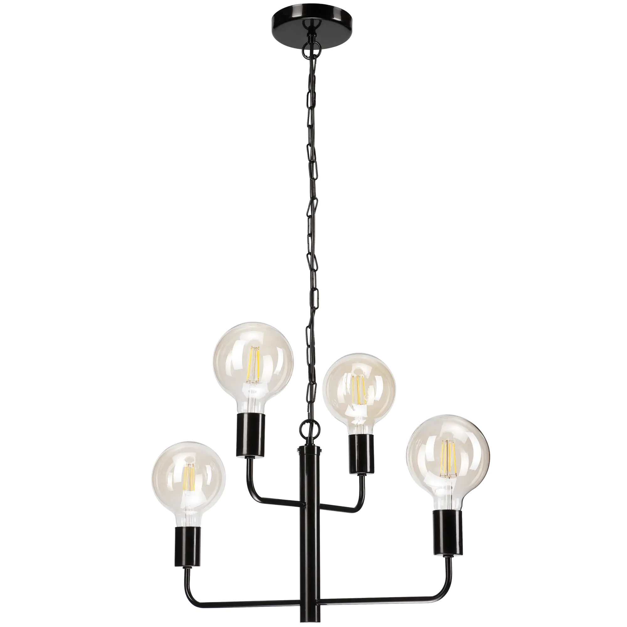 Lampa wisząca Orlando 4 x E27 czarny Lamkur