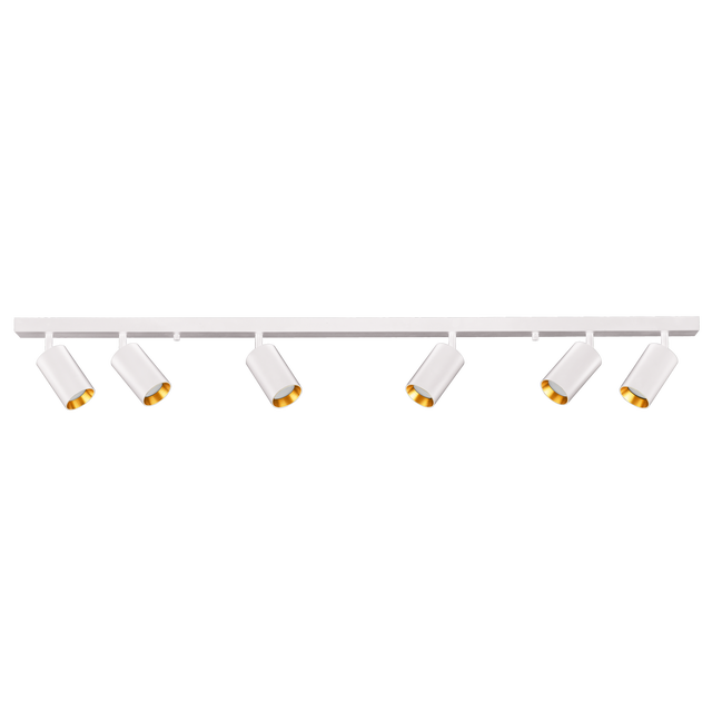 Listwa reflektorowa Maribel biało-złota 6 x GU10 Goldlux