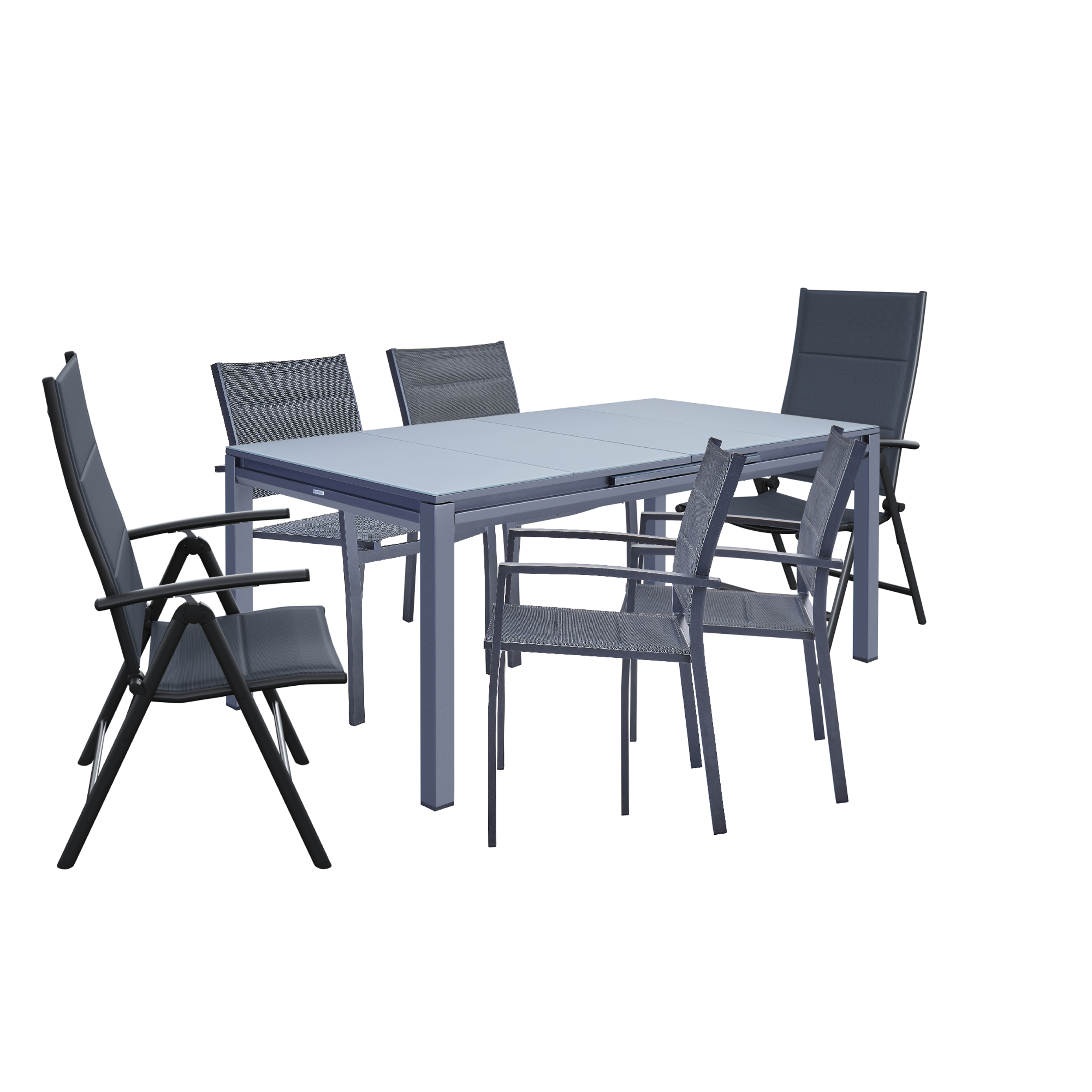 Stół ogrodowy rozsuwany Odyssea 100x180/240 cm antracytowy Naterial - 12