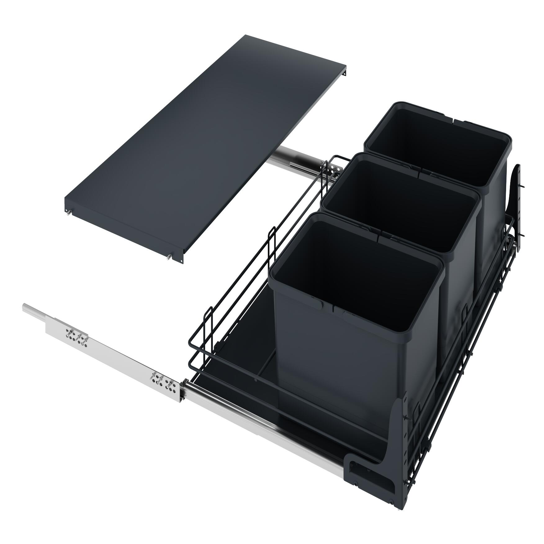 Kit cubo interior extraíble delinia id 33l+16l 31.6x76.8x48.2 cm