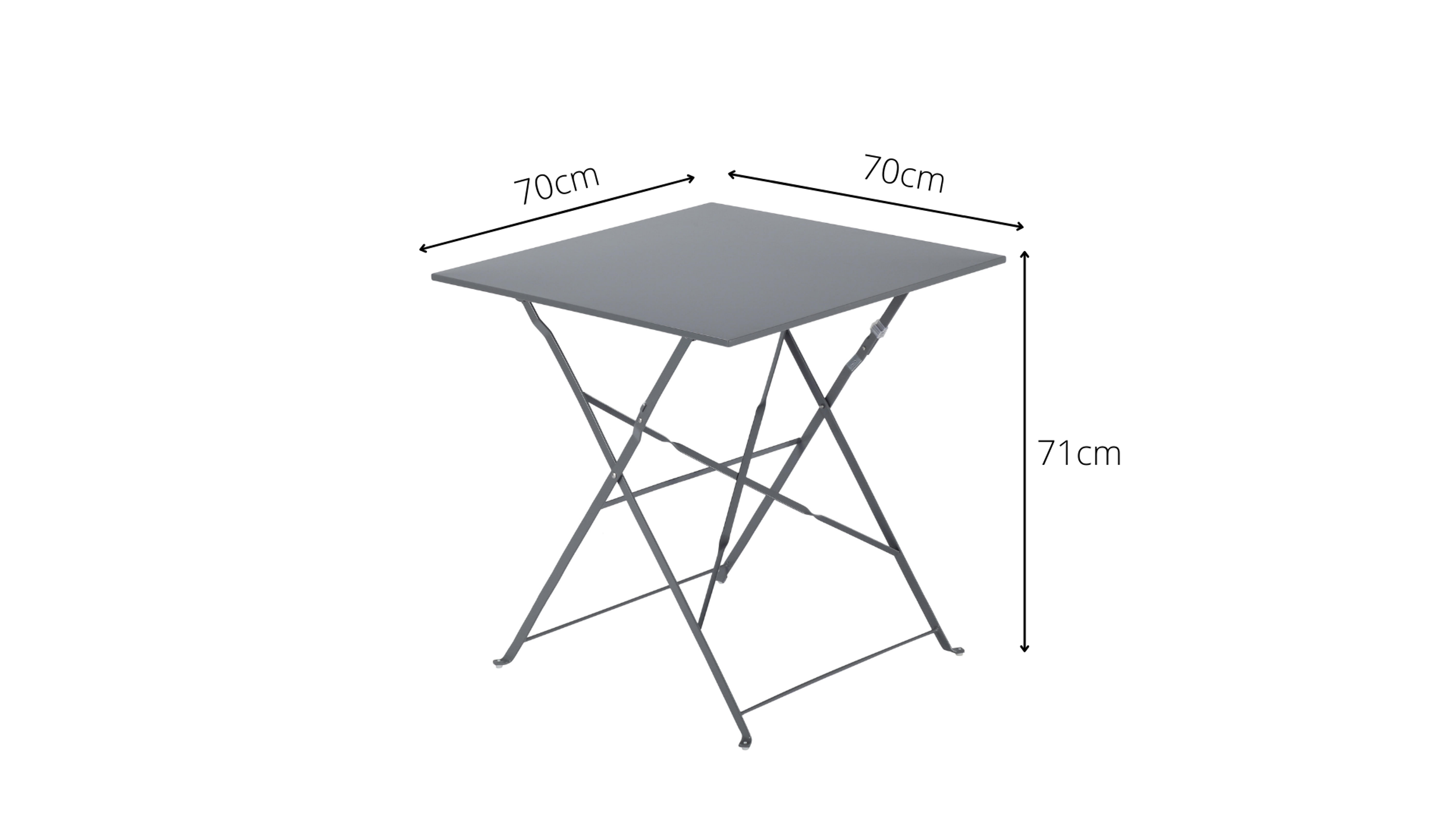 Stolik ogrodowy składany Flora 70x70 cm antracytowy Naterial - 5