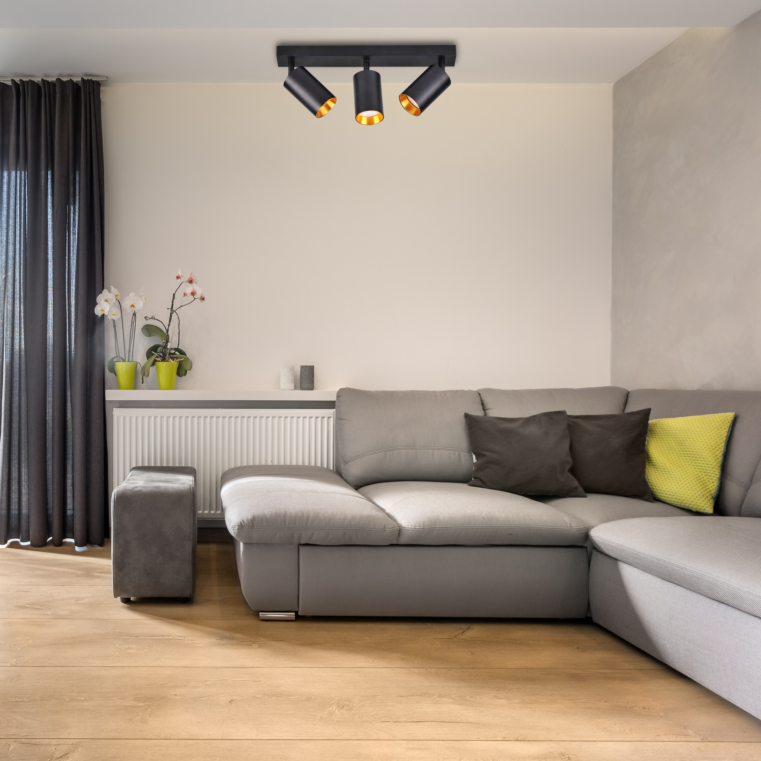 Listwa reflektorowa Maribel czarna 3 x GU10 Goldlux - 3